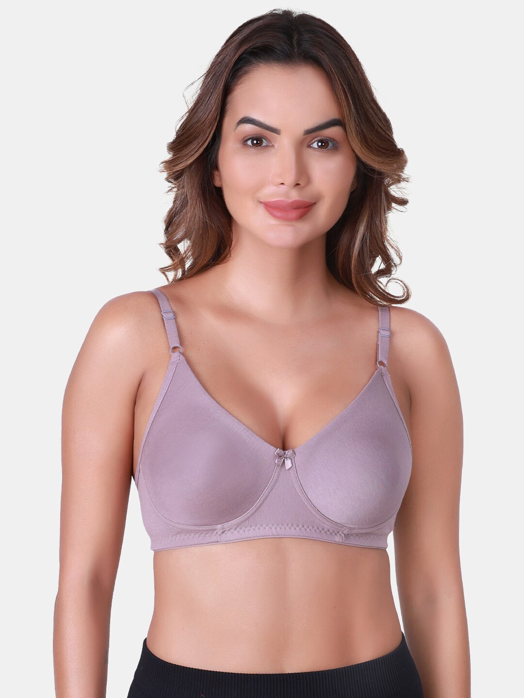 

SKDREAMS Full Coverage Cotton T-shirt Bra with All Day Comfort, Grey