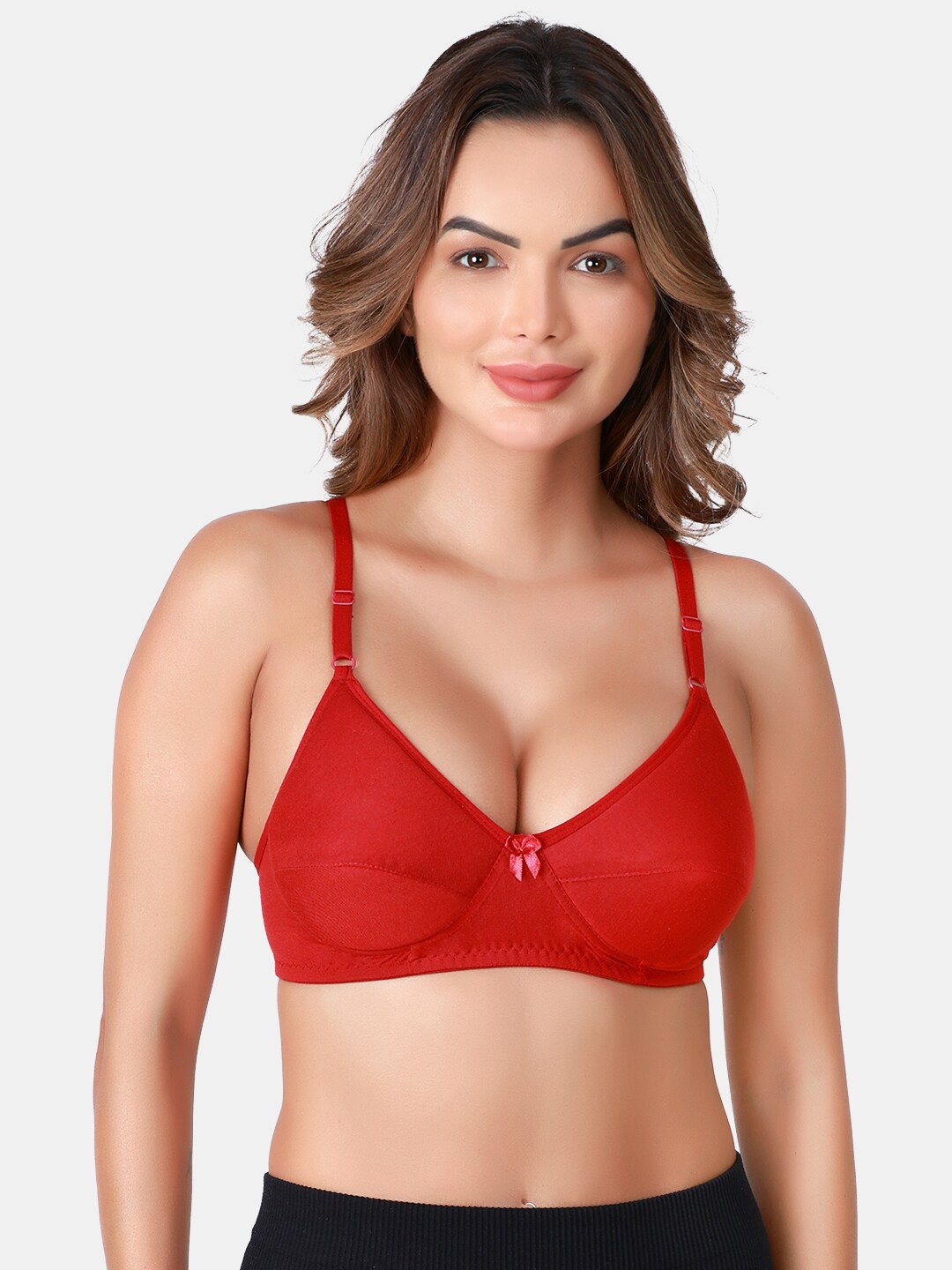 

SKDREAMS Medium Coverage Heavily Padded All Day Comfort Everyday Bra, Maroon