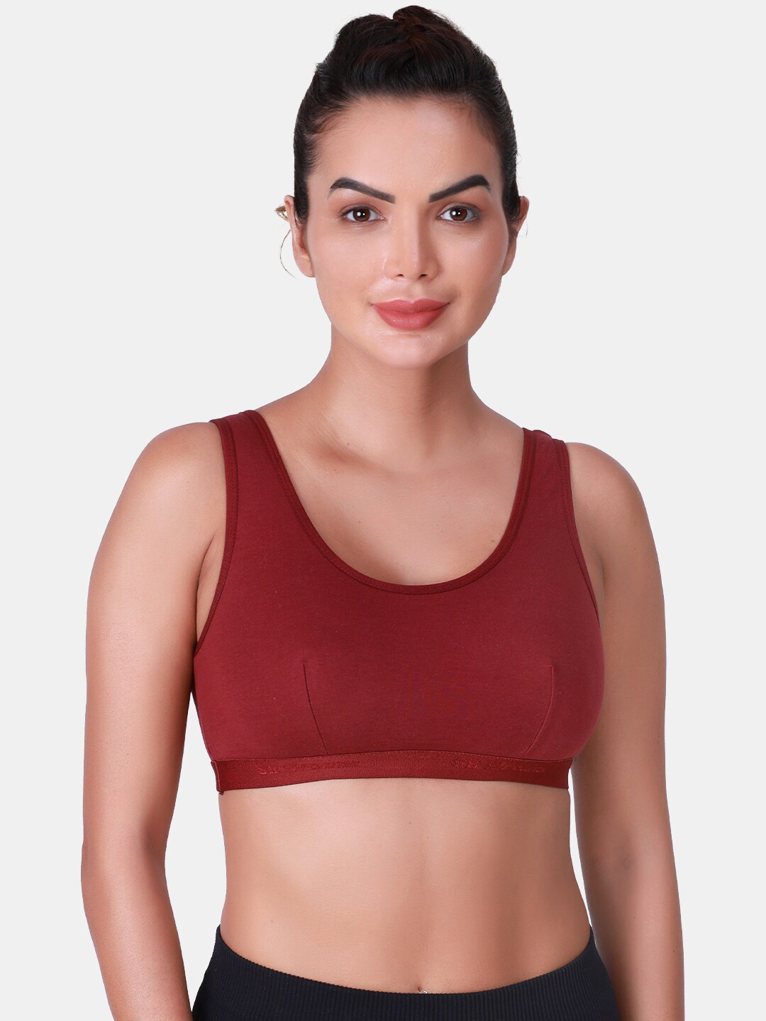 

SKDREAMS Full Coverage Cotton Bra With All Day Comfort, Maroon