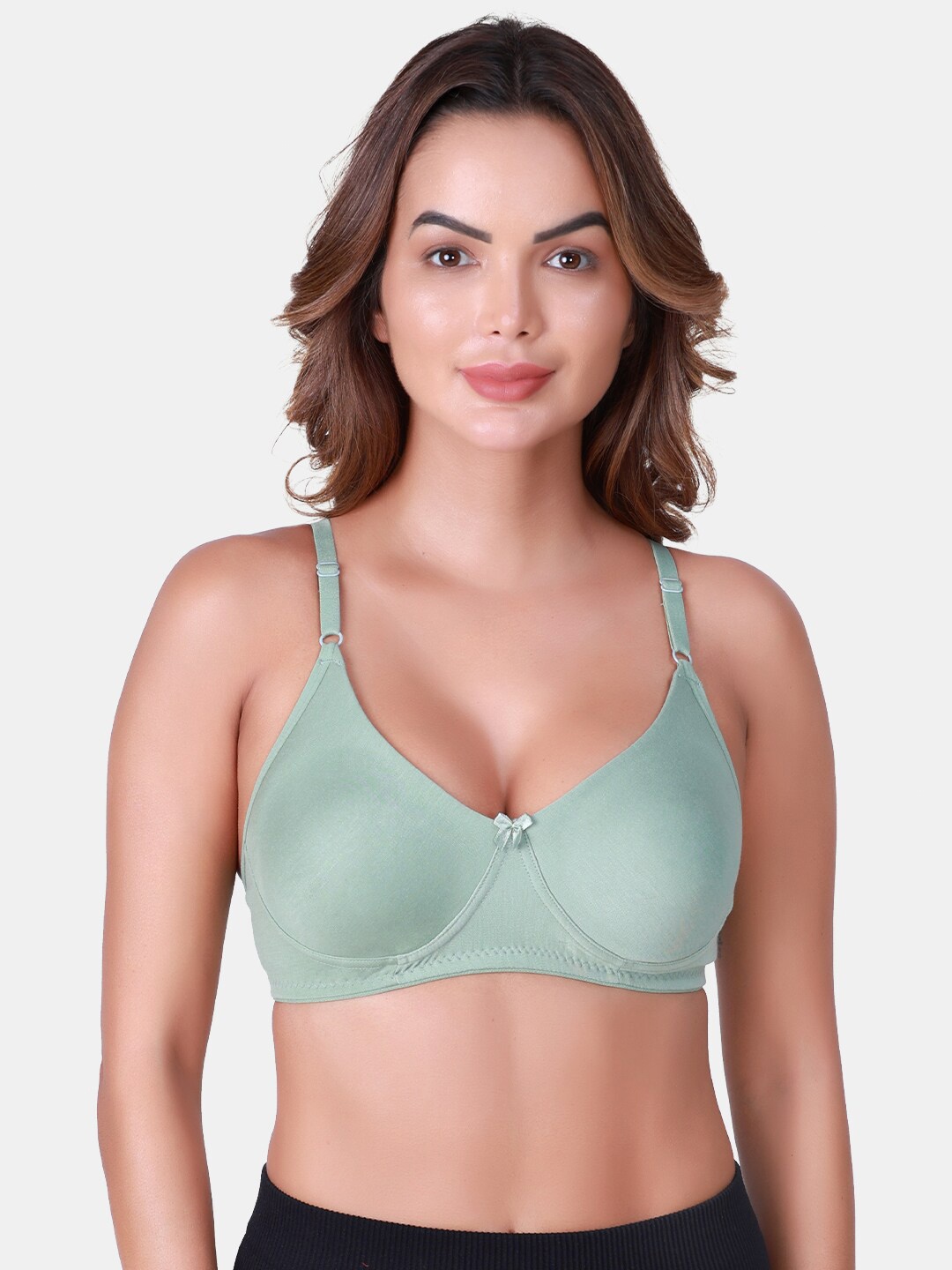 

SKDREAMS Full Coverage Non Padded All Day Comfort T-Shirt Bra, Olive