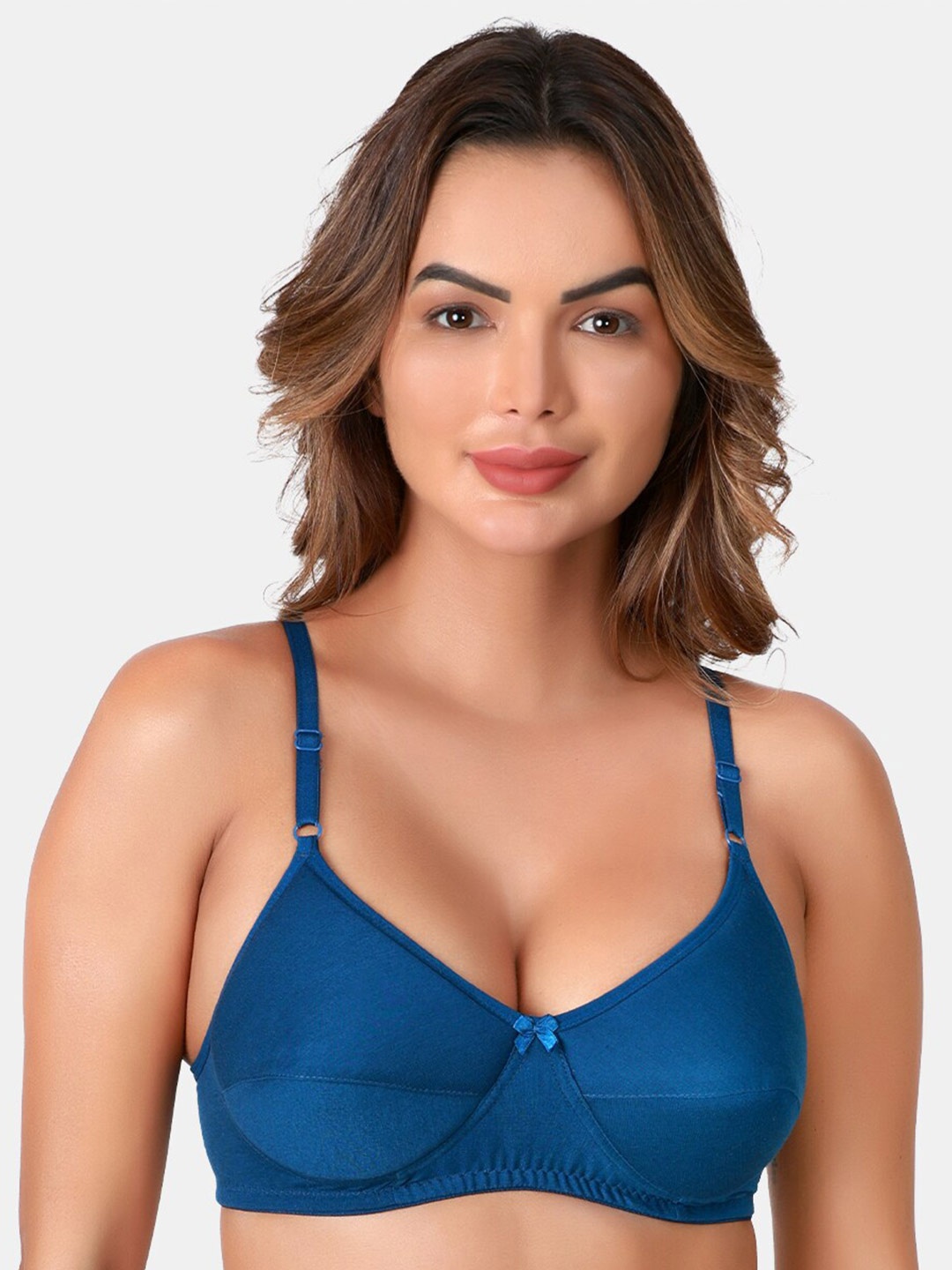 

SKDREAMS Medium Coverage Heavily Padded All Day Comfort Everyday Bra, Blue