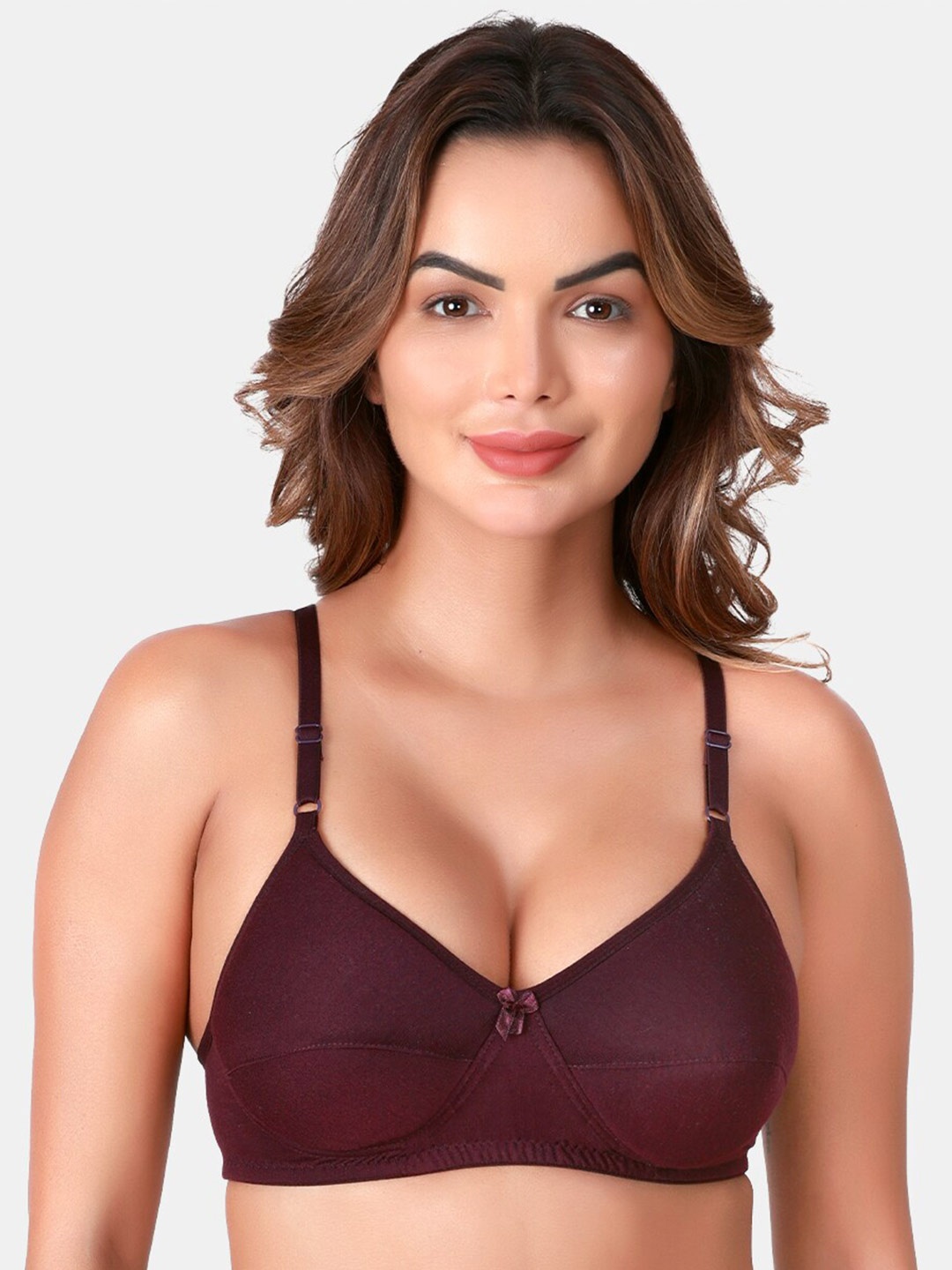 

SKDREAMS Medium Coverage Heavily Padded Cotton Bra with All Day Comfort, Purple