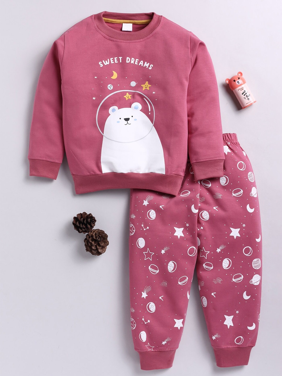 

Toonyport Boys Printed Pure Cotton T-shirt With Trousers, Pink