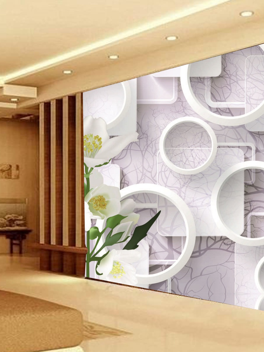 

KSHIRSA White & Grey Liquid Marble-Printed Self Adhesive Removable Wall Paper