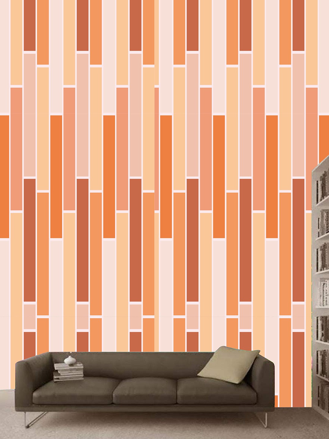 

KSHIRSA Orange Self Adhesive Removable Wallpaper 3M