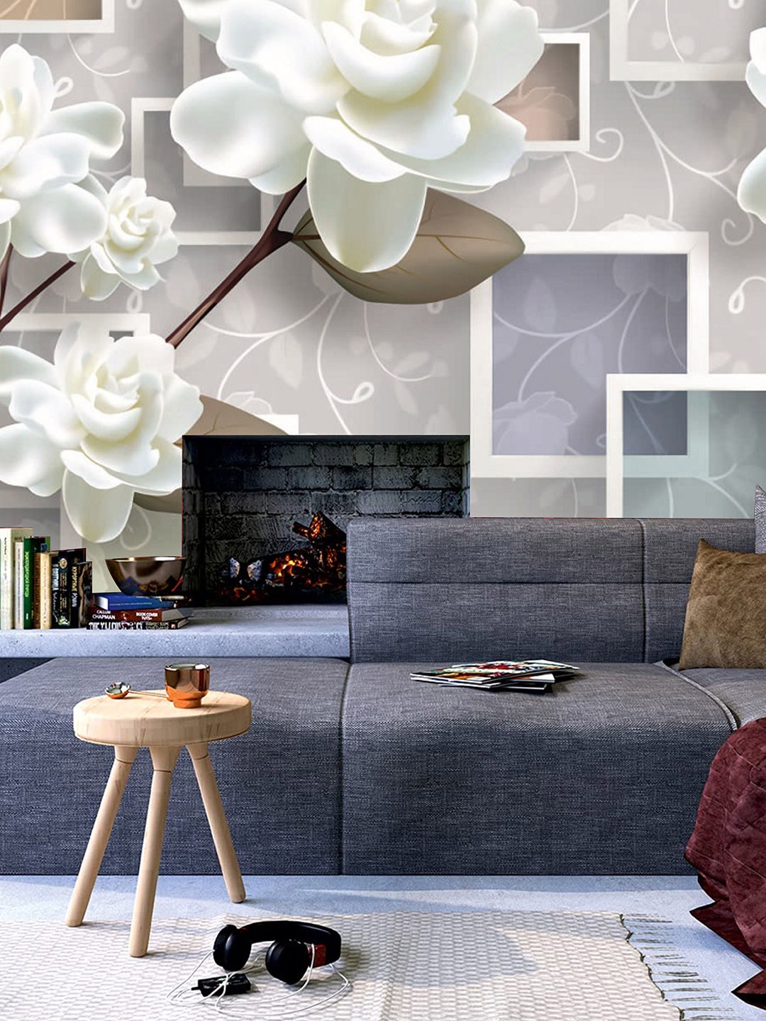 

KSHIRSA White Self Adhesive Removable Wallpaper