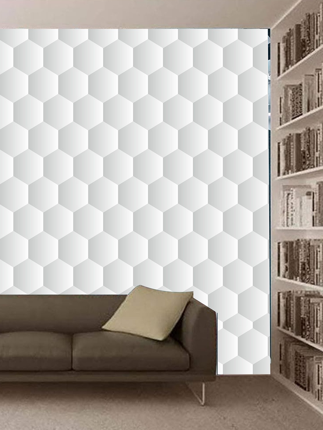 

KSHIRSA White Printed Self Adhesive Removable Wallpaper