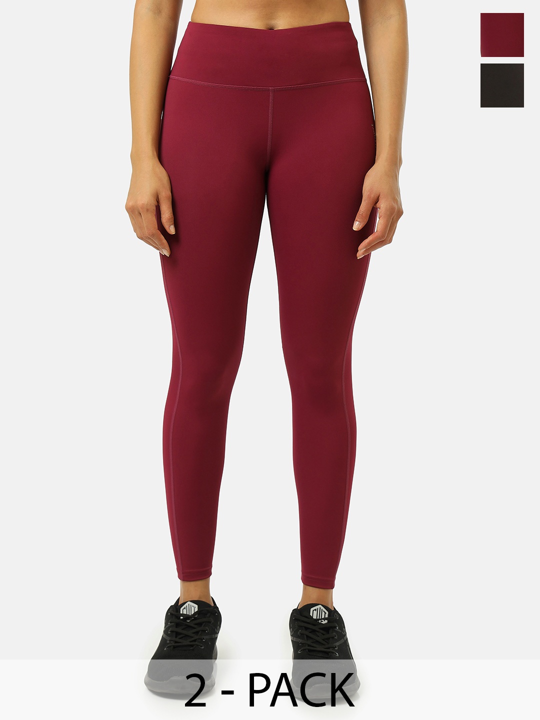 

CULT Pack Of 2 High Waist Compression Tights, Black