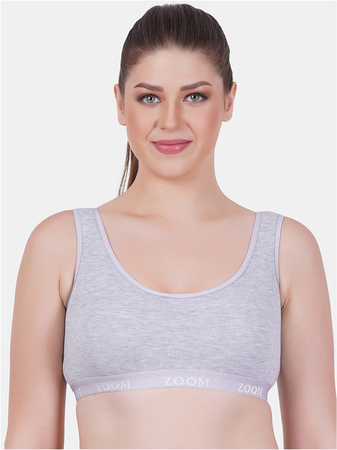 

Reveira Seamless Full Coverage Non Wired Non Padded Dry Fit All Day Comfort Workout Bra, Grey
