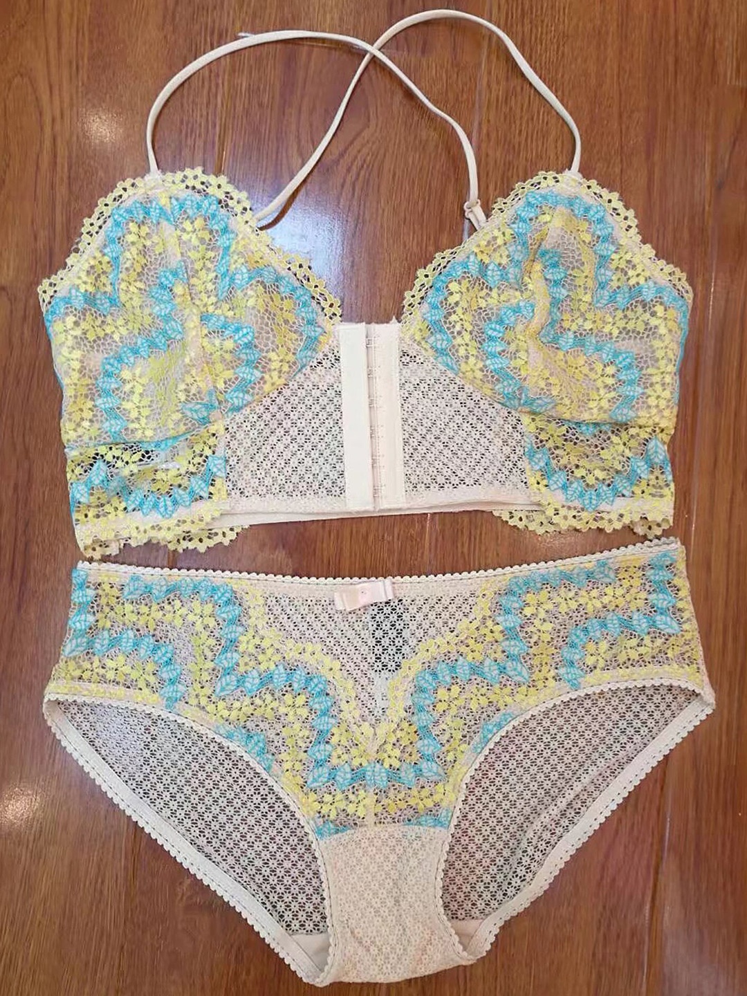

LULU & SKY Self-Design Lingerie Set, Blue