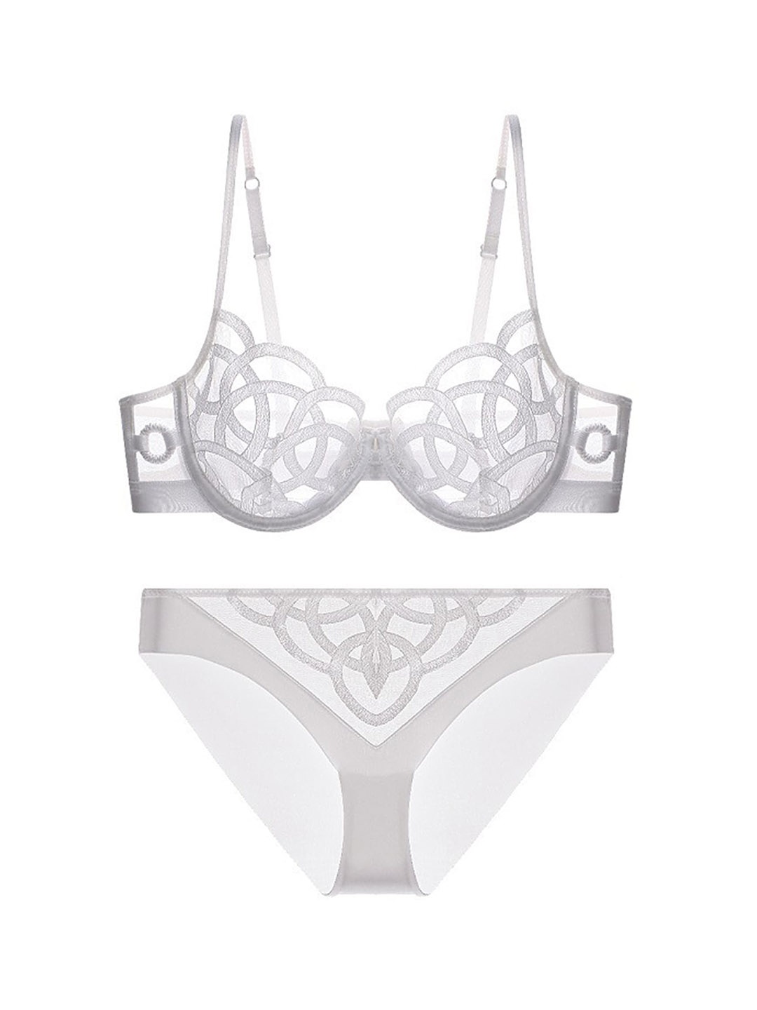 

LULU & SKY Self-Design Lingerie Set T084, White