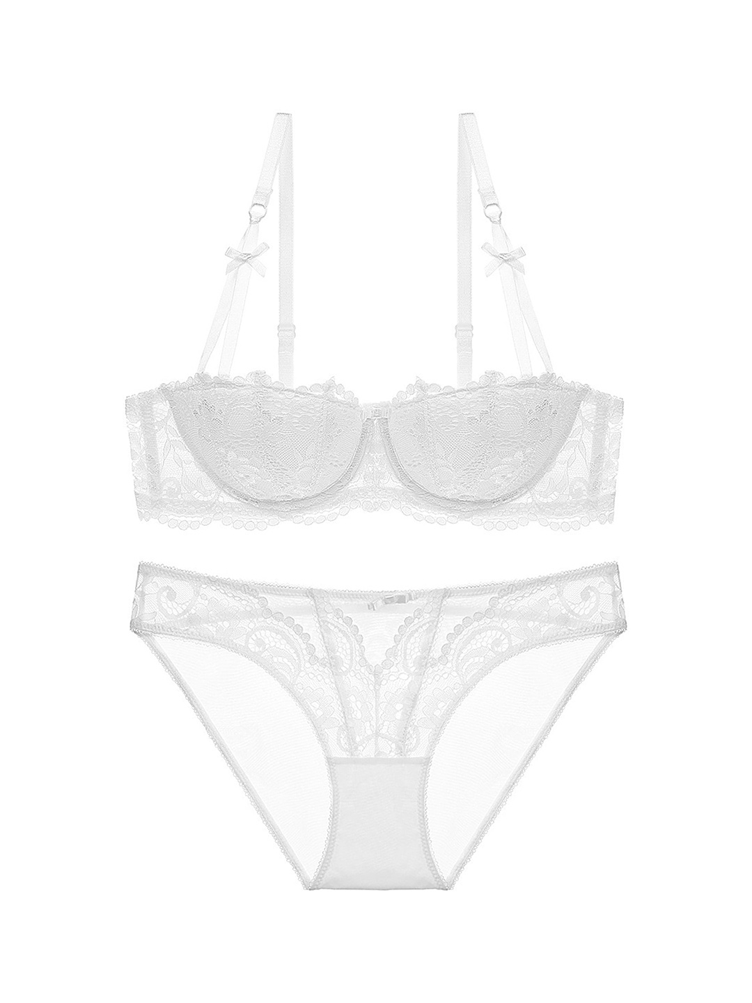 

LULU & SKY Self-Design Lingerie Set 9177-WHITE