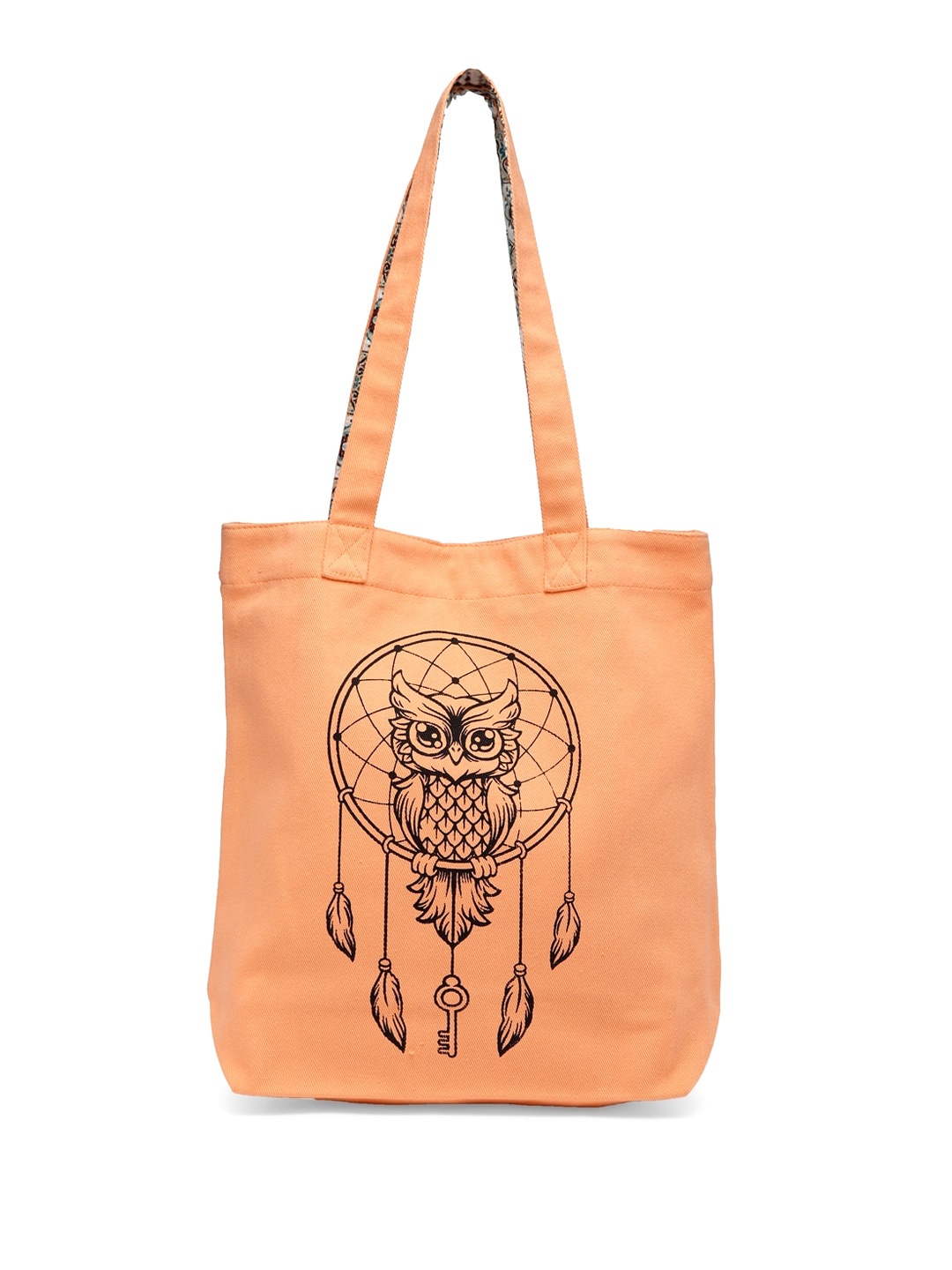 

The House of Tara Graphic Printed Canvas Shopper Tote Bag, Orange