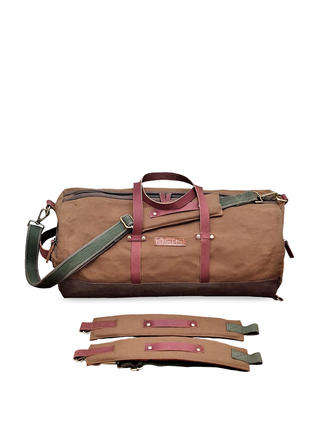 

The House of Tara Canvas Gym Duffel Bag, Brown