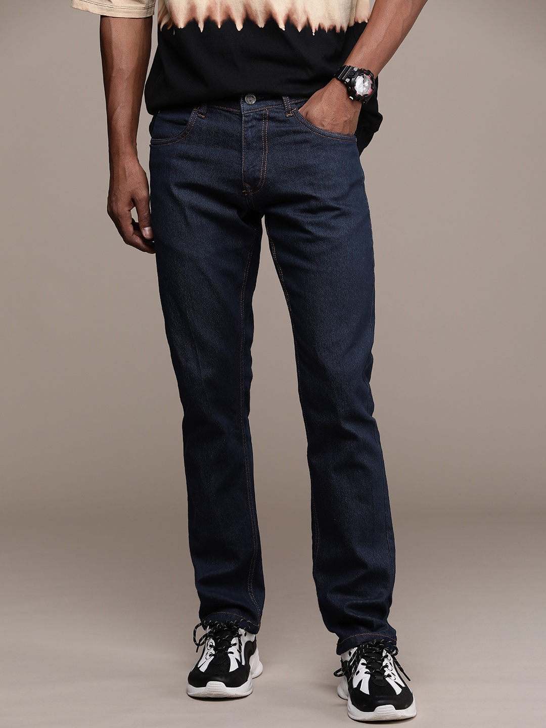 

WROGN Men Stretchable Jeans, Blue