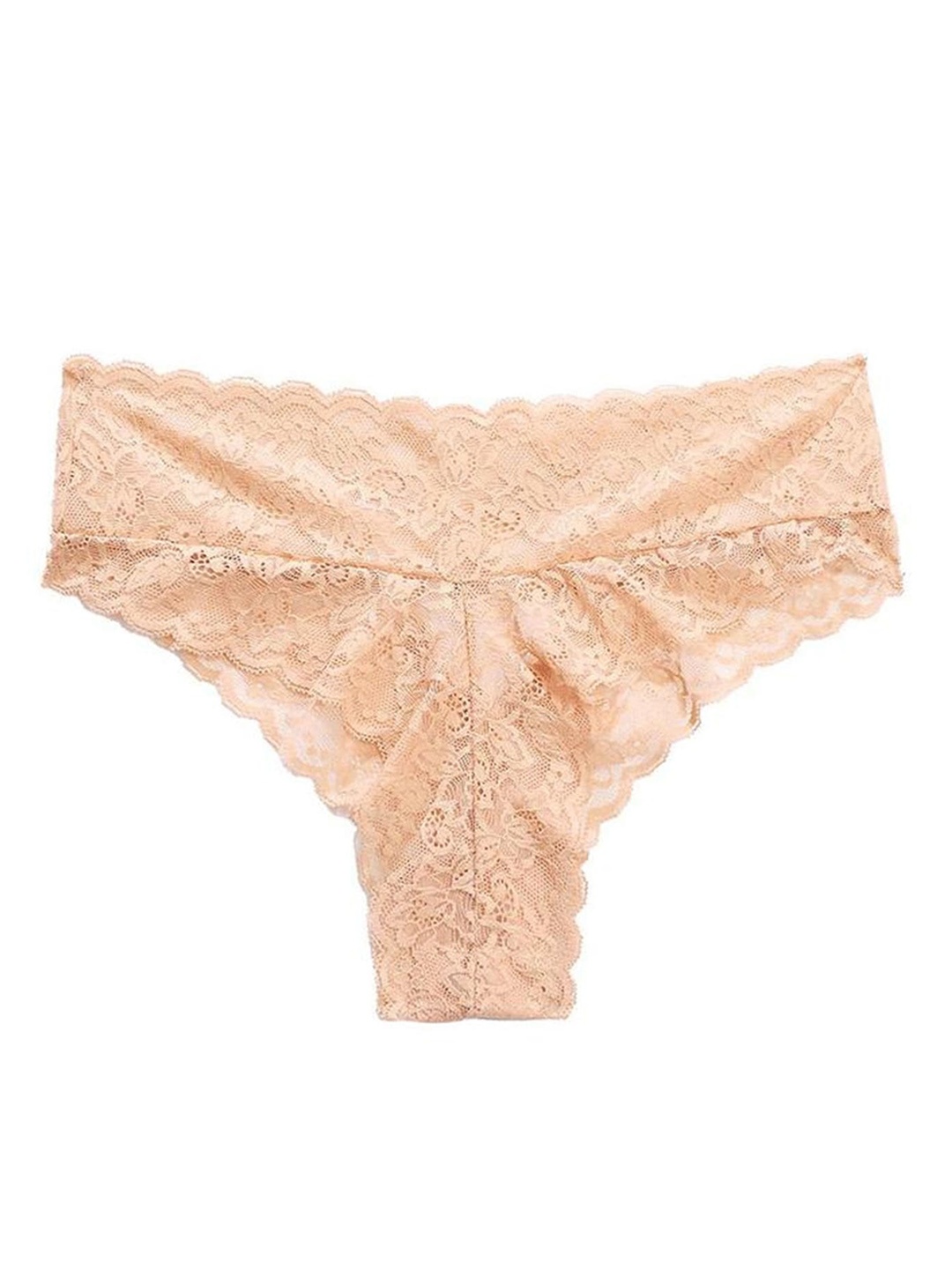 

LULU & SKY Self-Designed Lace Thong Briefs, Nude