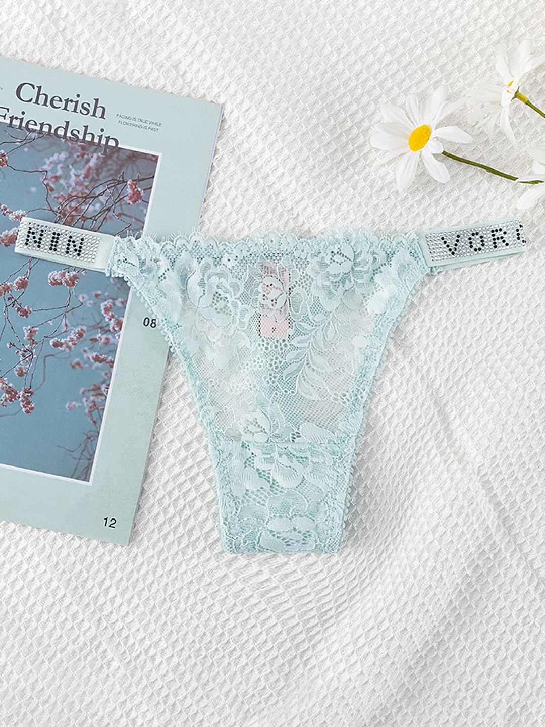 

LULU & SKY Self-Design Thongs Briefs, Sea green