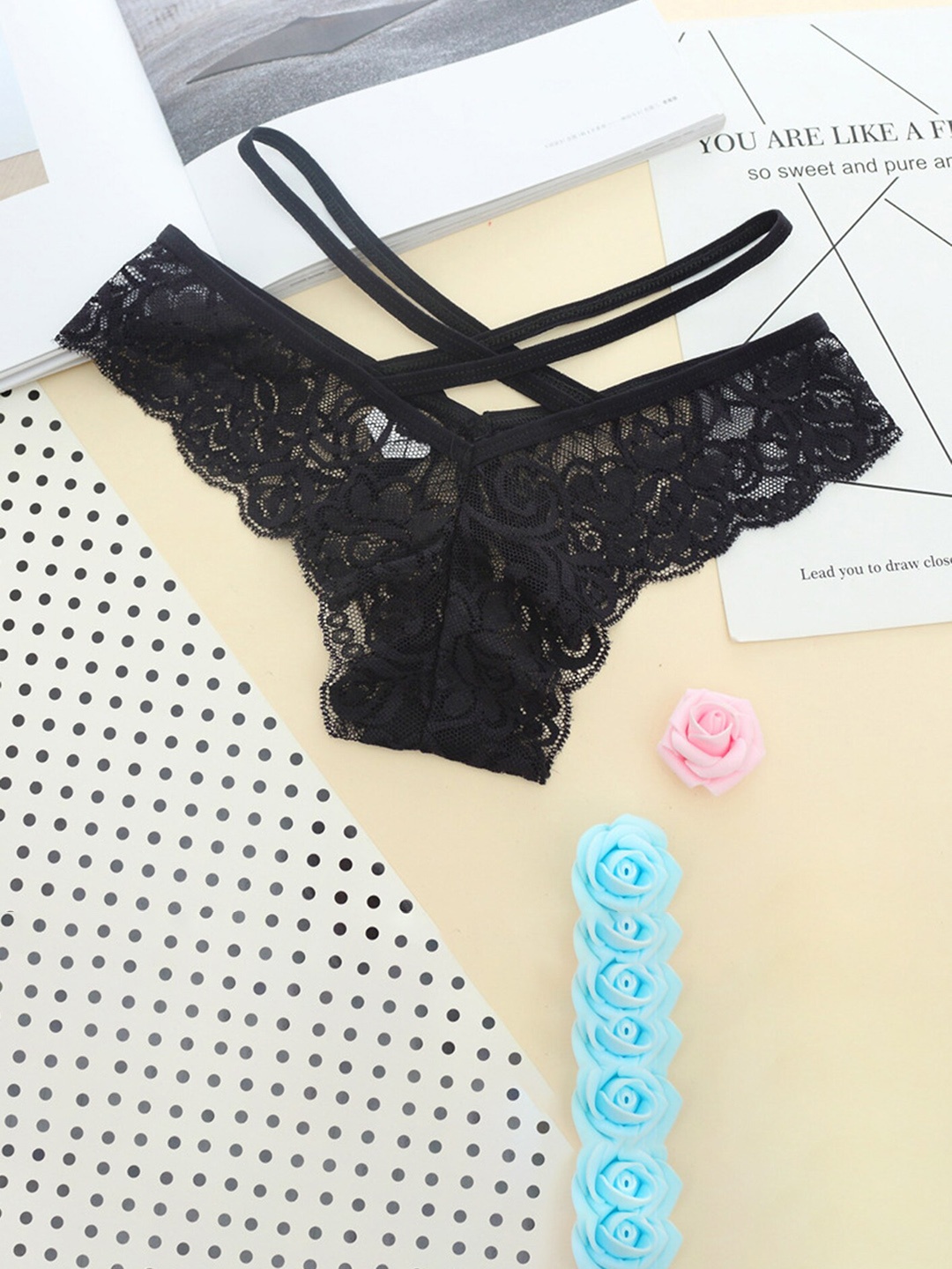

LULU & SKY Self-Design Thongs KS-6801-BLACK