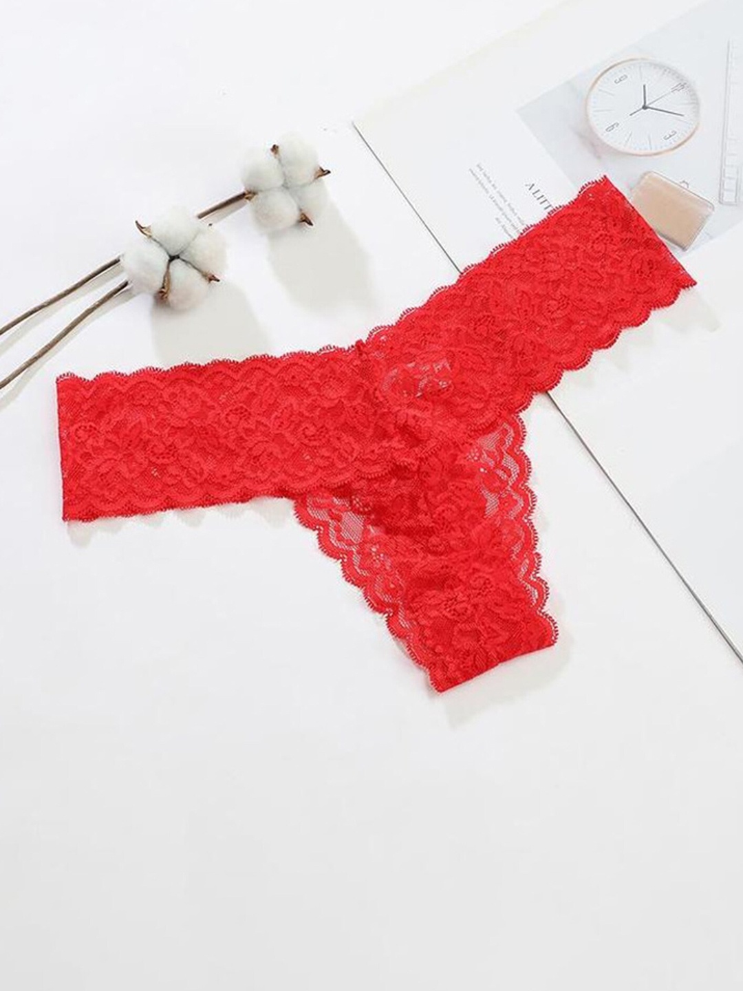 

LULU & SKY Self-Designed Thongs Briefs KS-220-RED