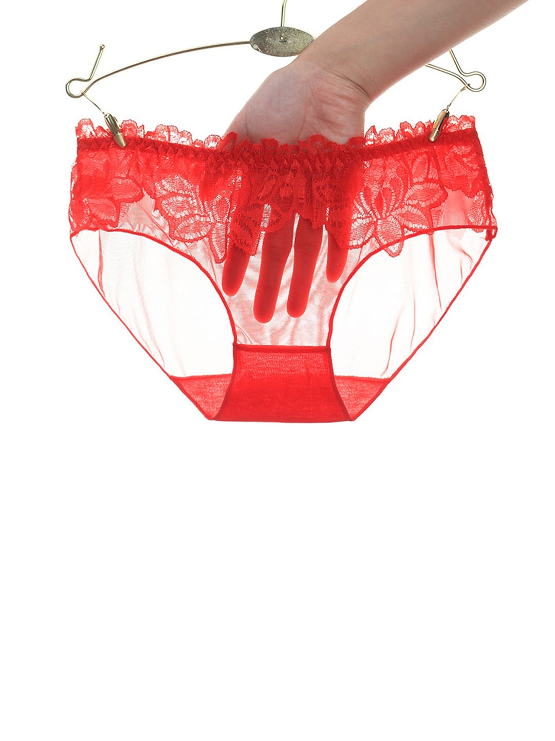 

LULU & SKY Self Designed Bikini Briefs, Red