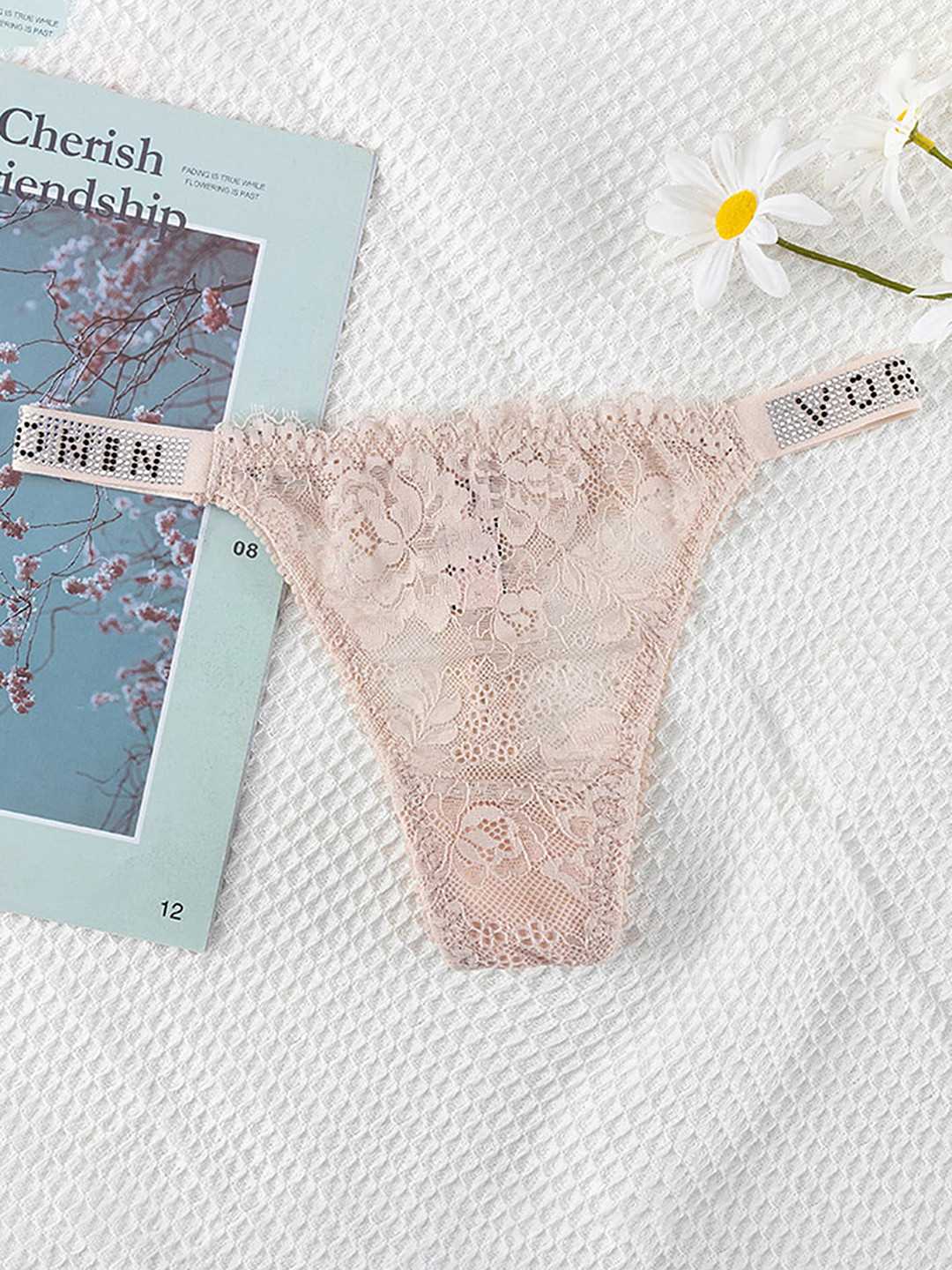 

LULU & SKY Self Design Thongs, Beige