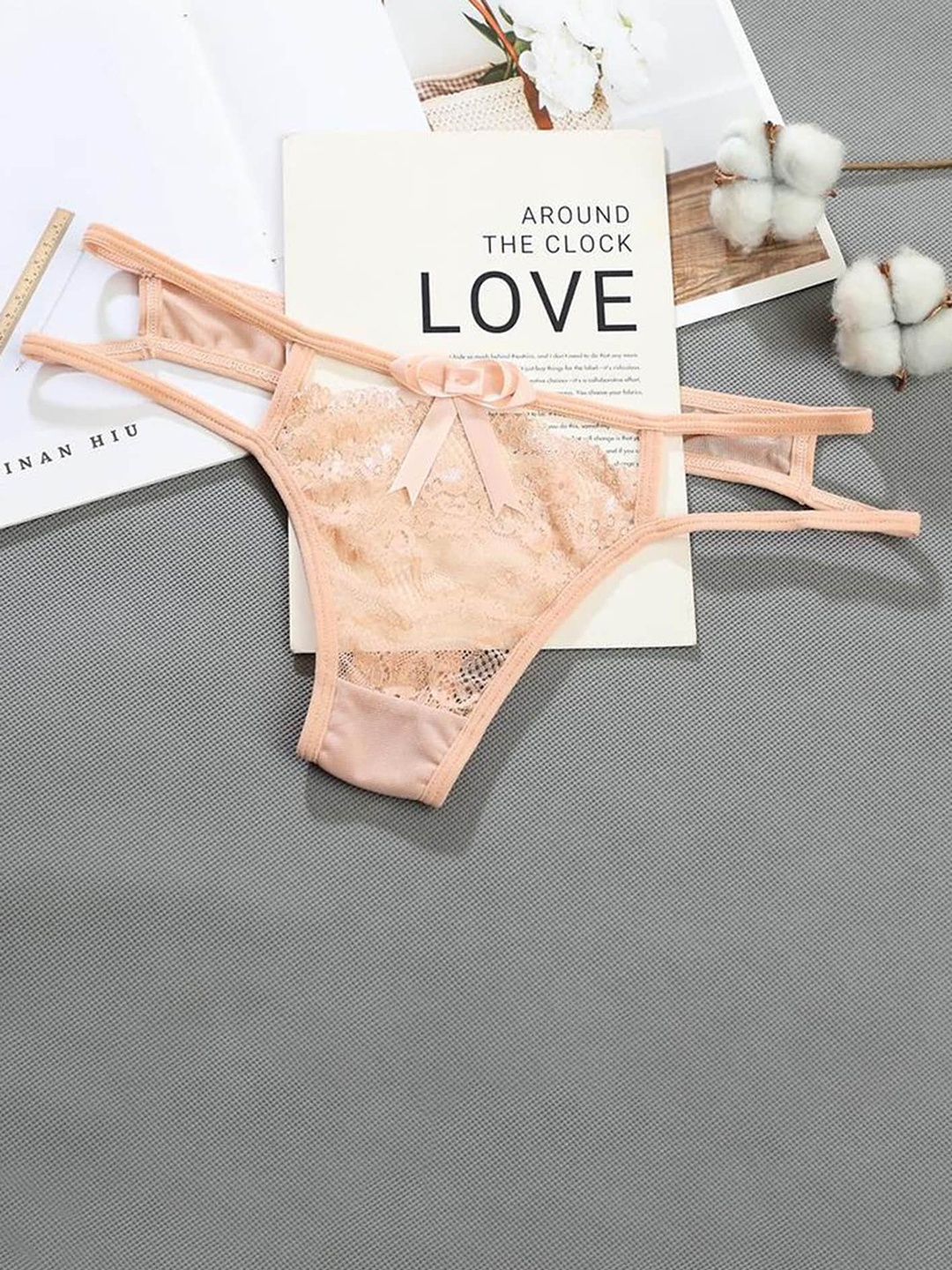 

LULU & SKY Self Designed Thongs, Beige