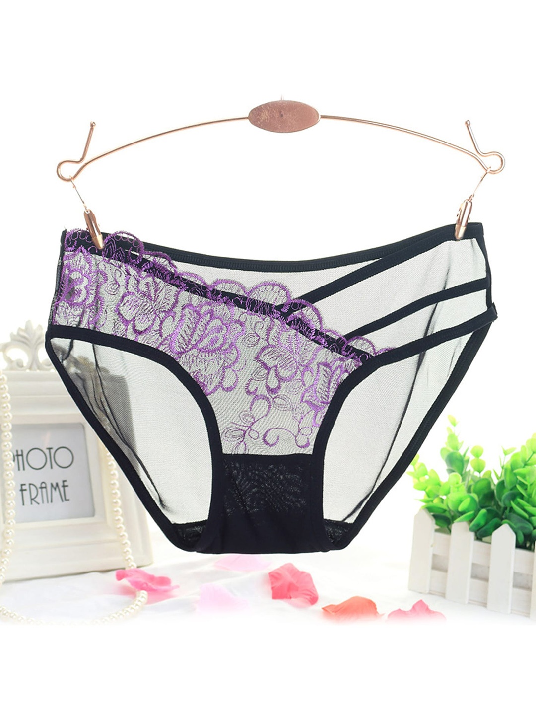 

LULU & SKY Self Design Basic Briefs, Purple
