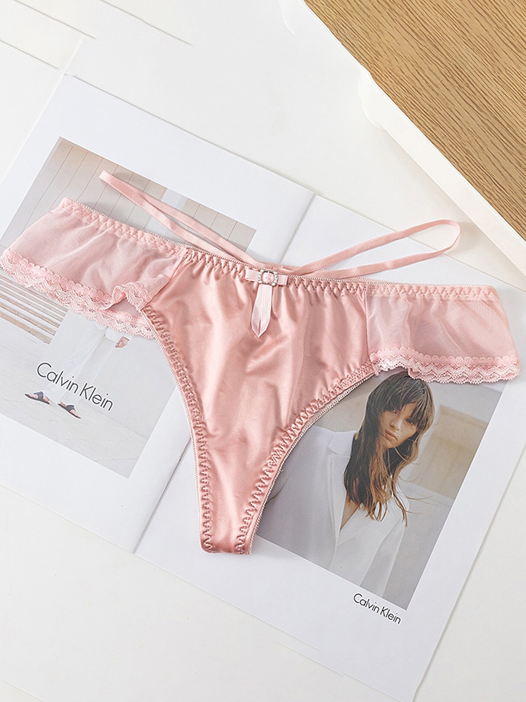

LULU & SKY Self-Design Thong Briefs, Pink