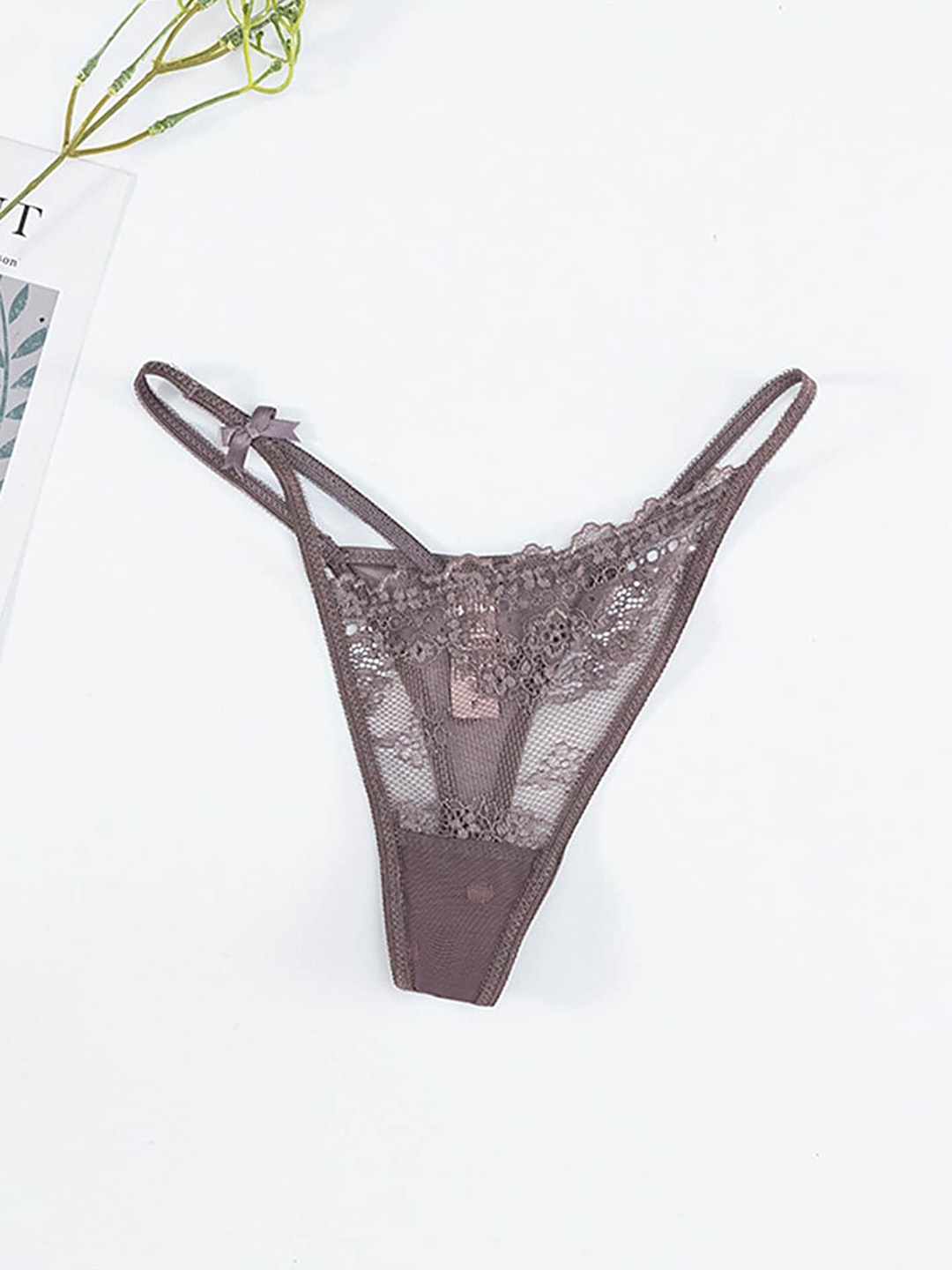 

LULU & SKY Self-Design Thongs Briefs, Purple