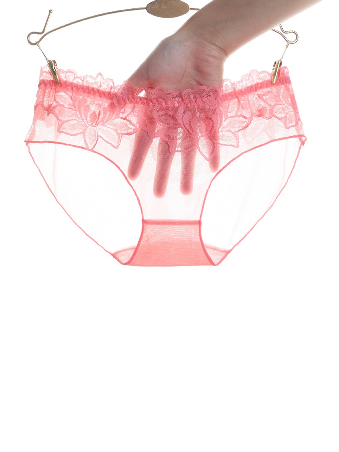 

LULU & SKY Self Design Mid-Rise Bikini Briefs, Red