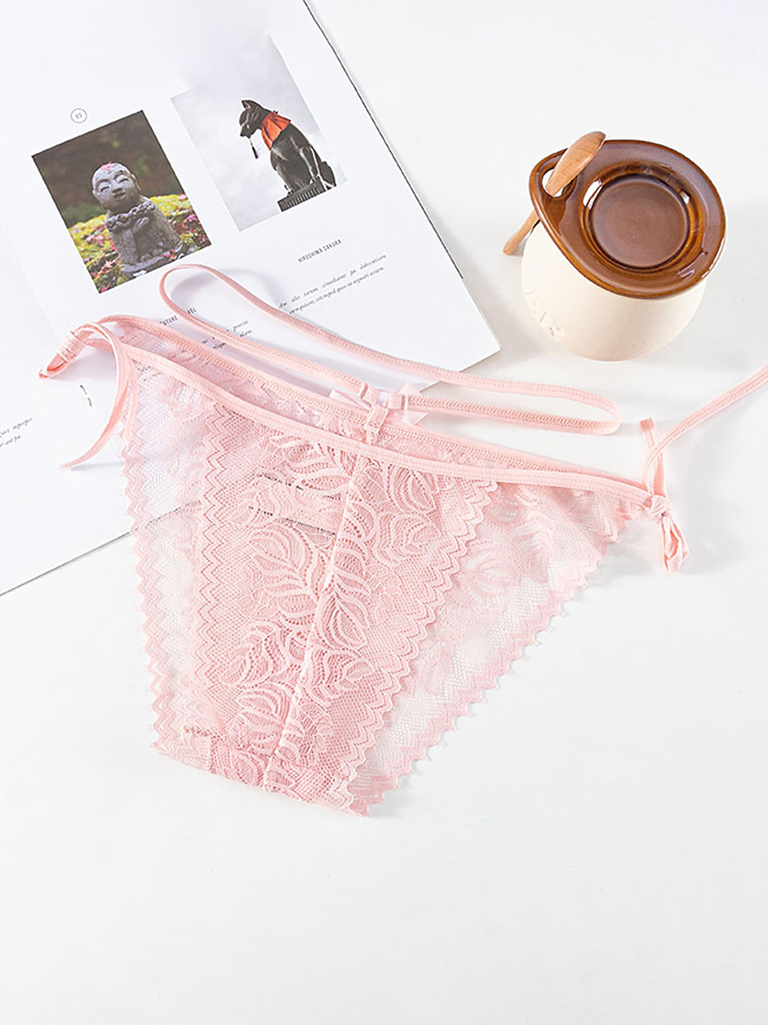 

LULU & SKY Self-Design Thong Briefs, Pink