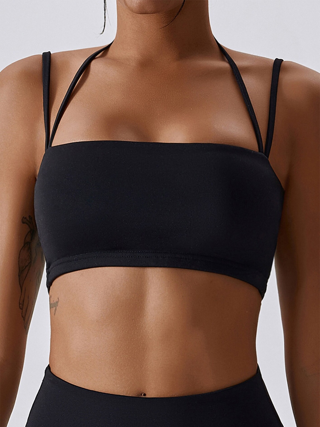 

LULU & SKY Medium Coverage All Day Comfort Lightly Padded Sports Bra, Black