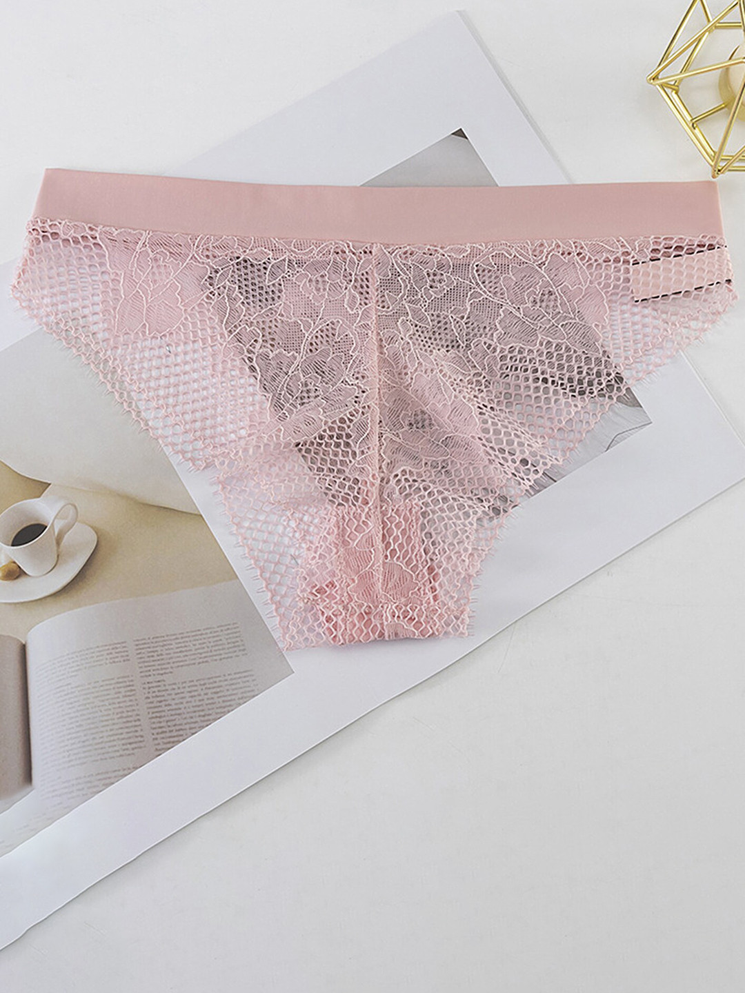 

LULU & SKY Self Design Thong Briefs Q8178-PINK