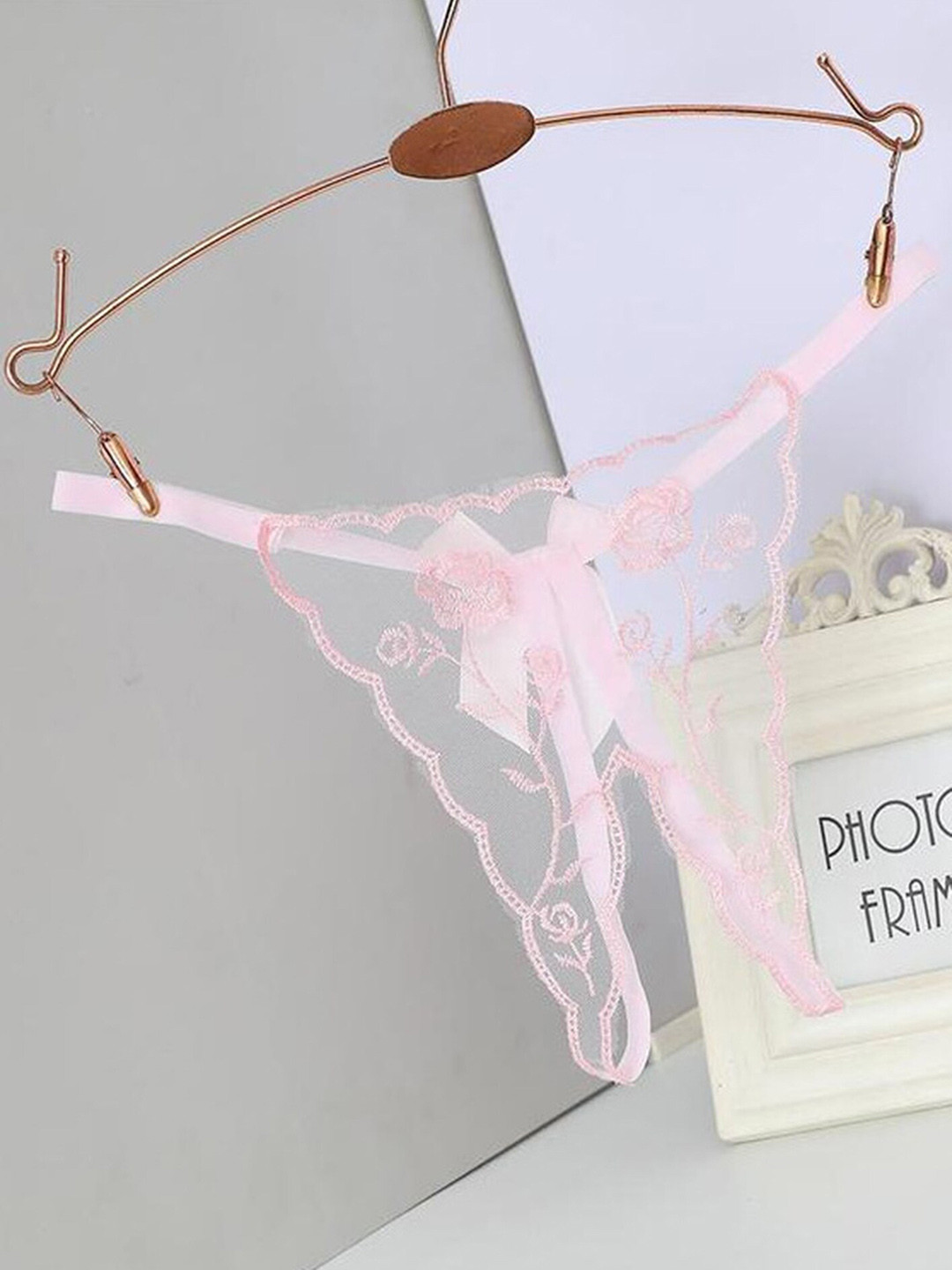 

LULU & SKY Self-Design Thongs Briefs, Pink