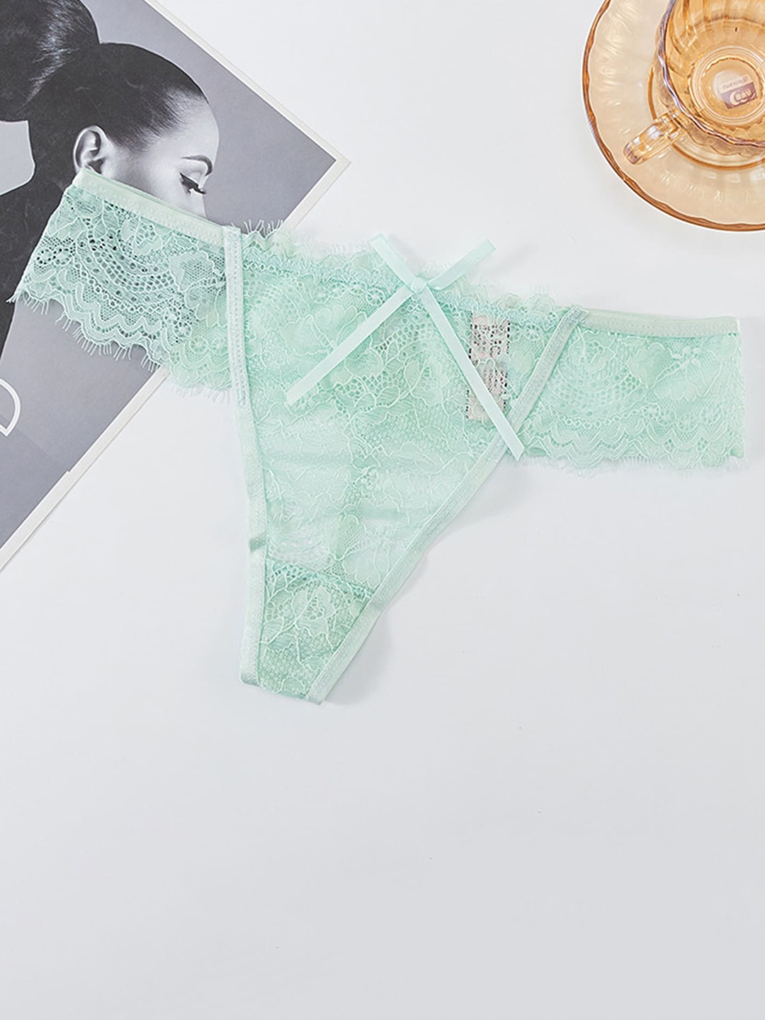 

LULU & SKY Self Design Low Rise Thong Q8196-LIGHT GREEN