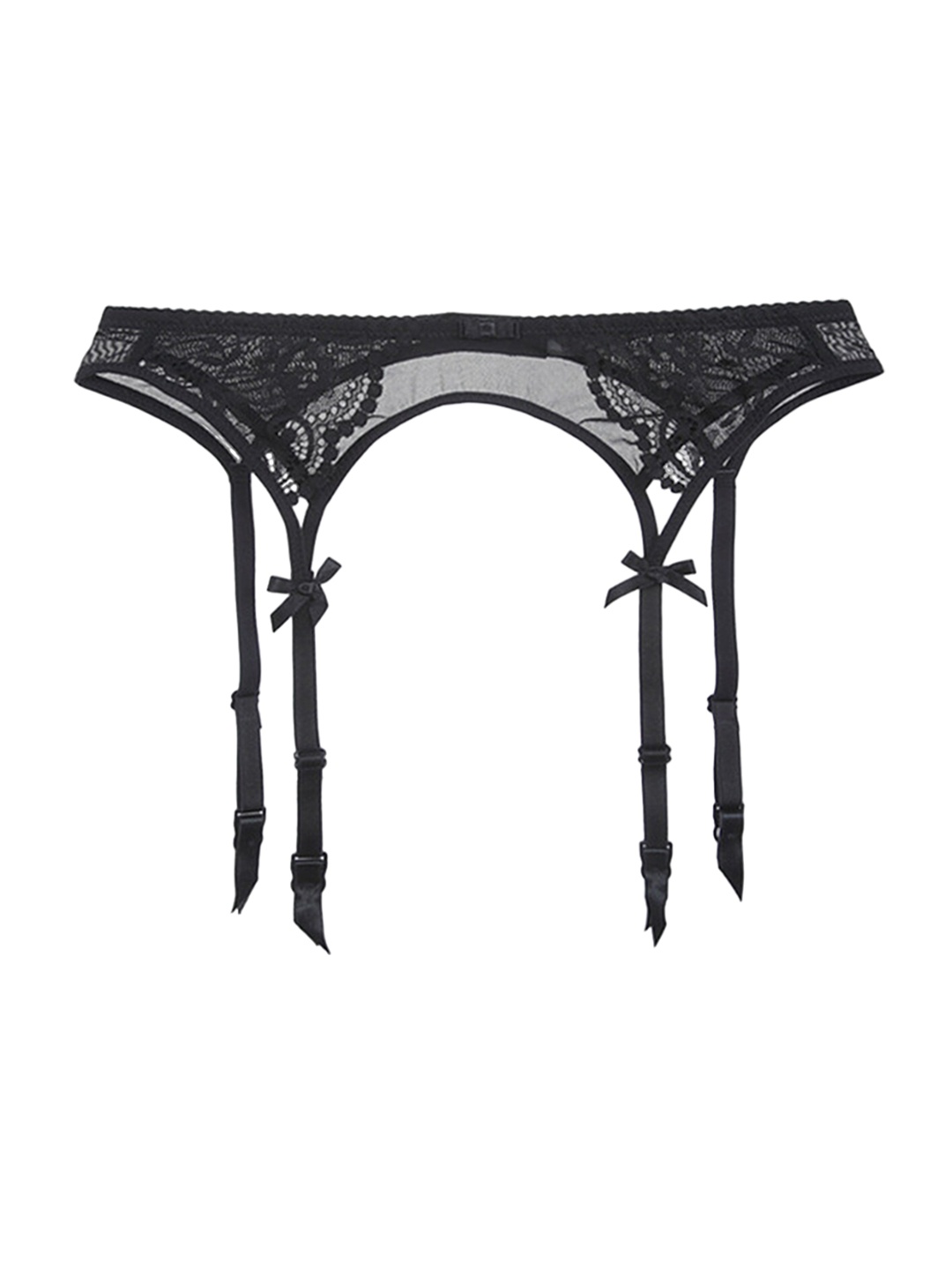 

LULU & SKY Self Designed Garter Belt Brief, Black