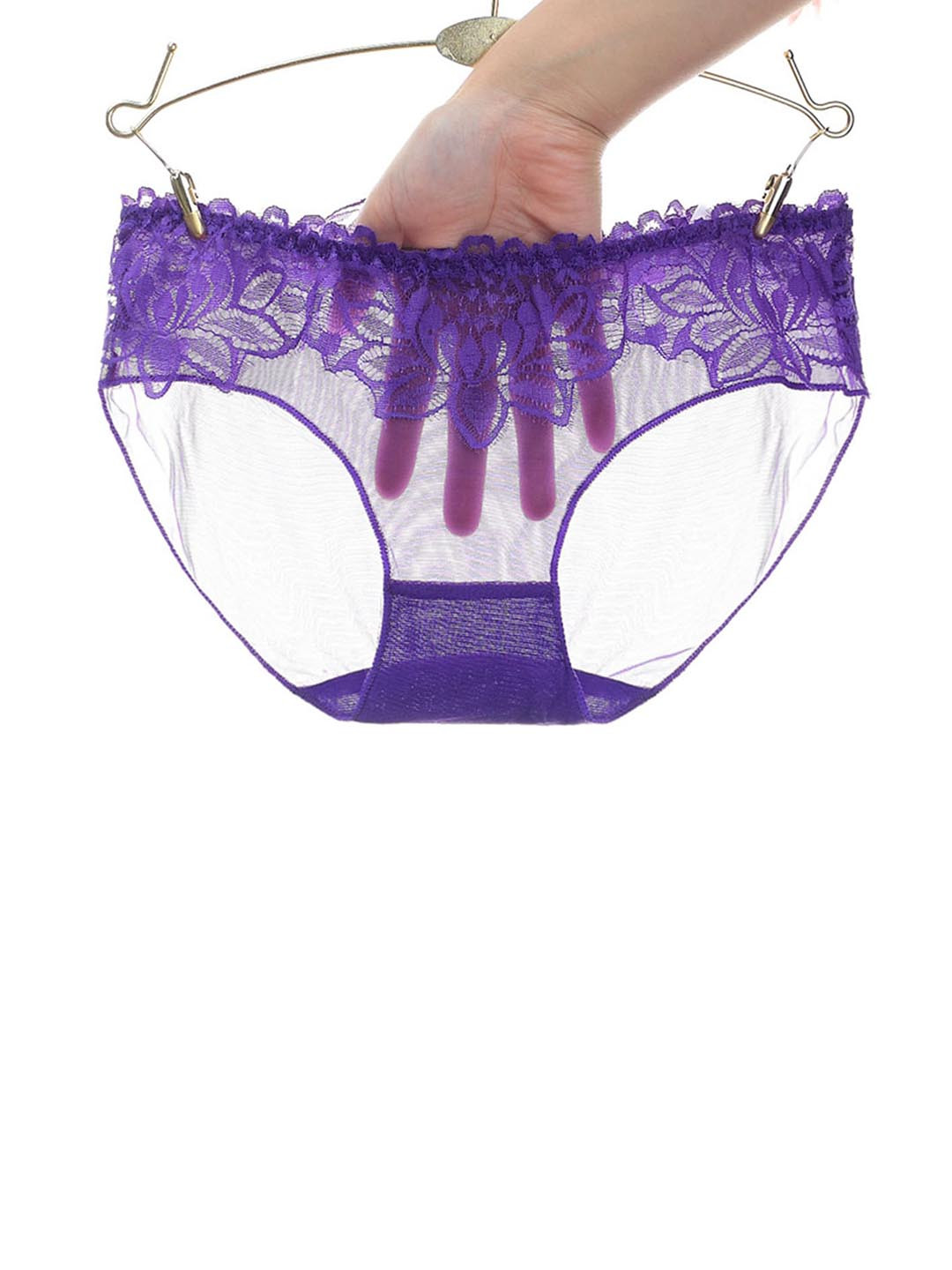 

LULU & SKY Self Design Bikini Briefs, Purple