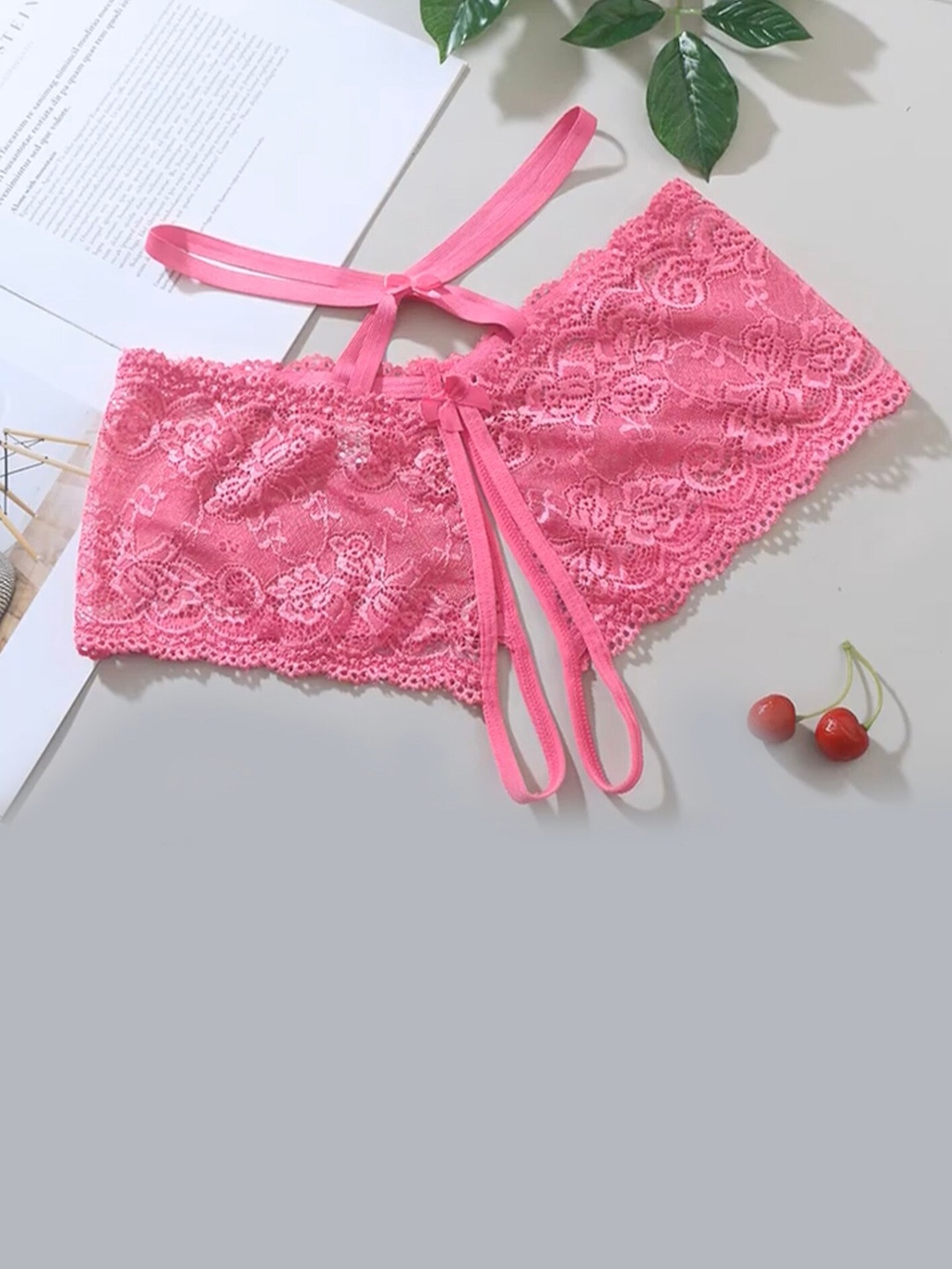 

LULU & SKY Self Design Low-Rise Boy Shorts Brief, Fuchsia