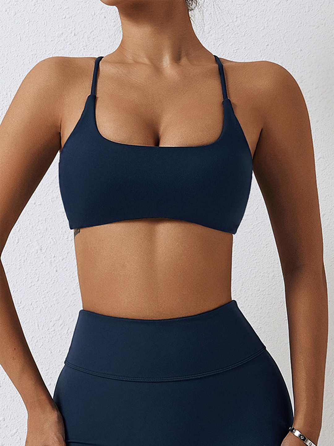 

LULU & SKY Medium Coverage All Day Comfort Lightly Padded Sports Bra, Blue