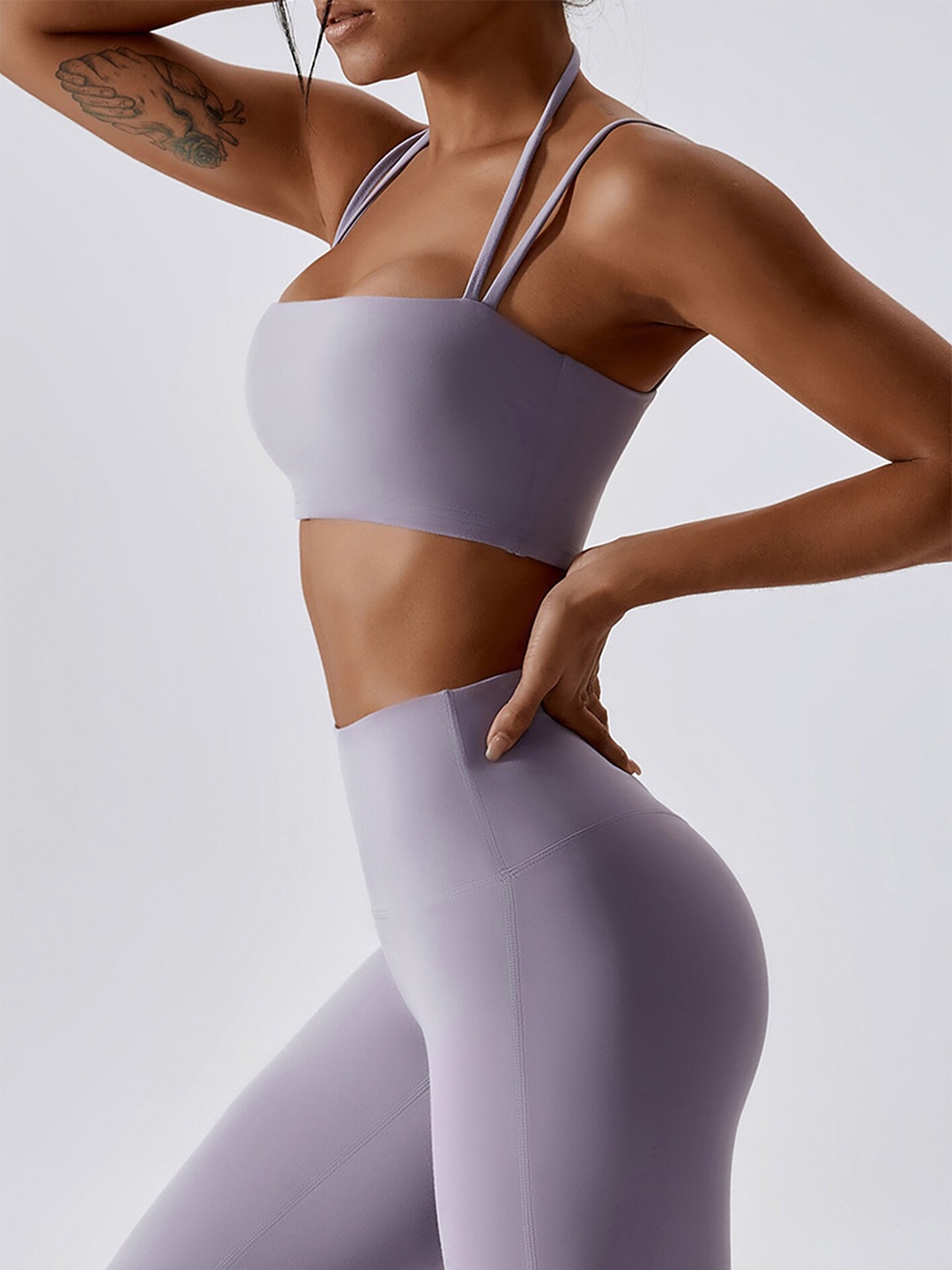 

LULU & SKY Medium Coverage Underwired Lightly Padded Sports Bra - All Day Comfort, Purple