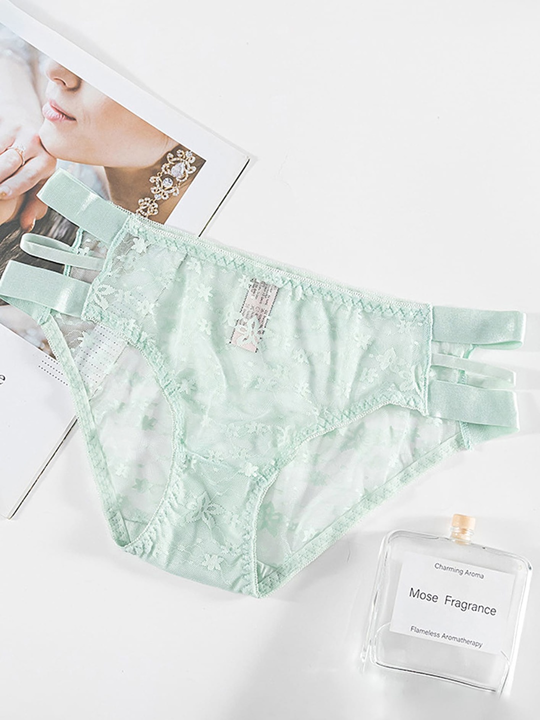 

LULU & SKY Self-Design Bikini Briefs Q8241-LIGHT GREEN