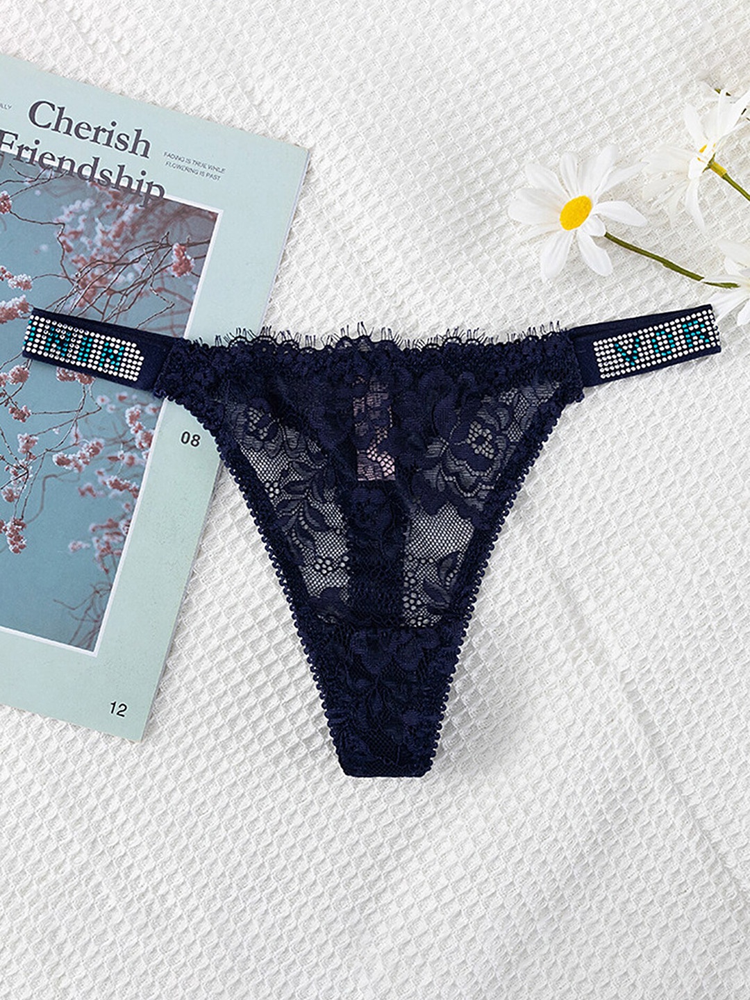 

LULU & SKY Self-Design Mid Rise Thongs Q8140-DARK BLUE
