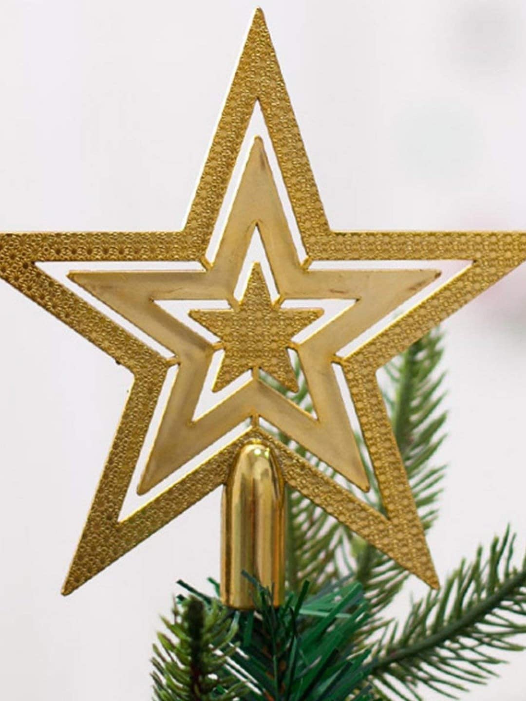

TIED RIBBONS Christmas Tree Topper Star, Gold
