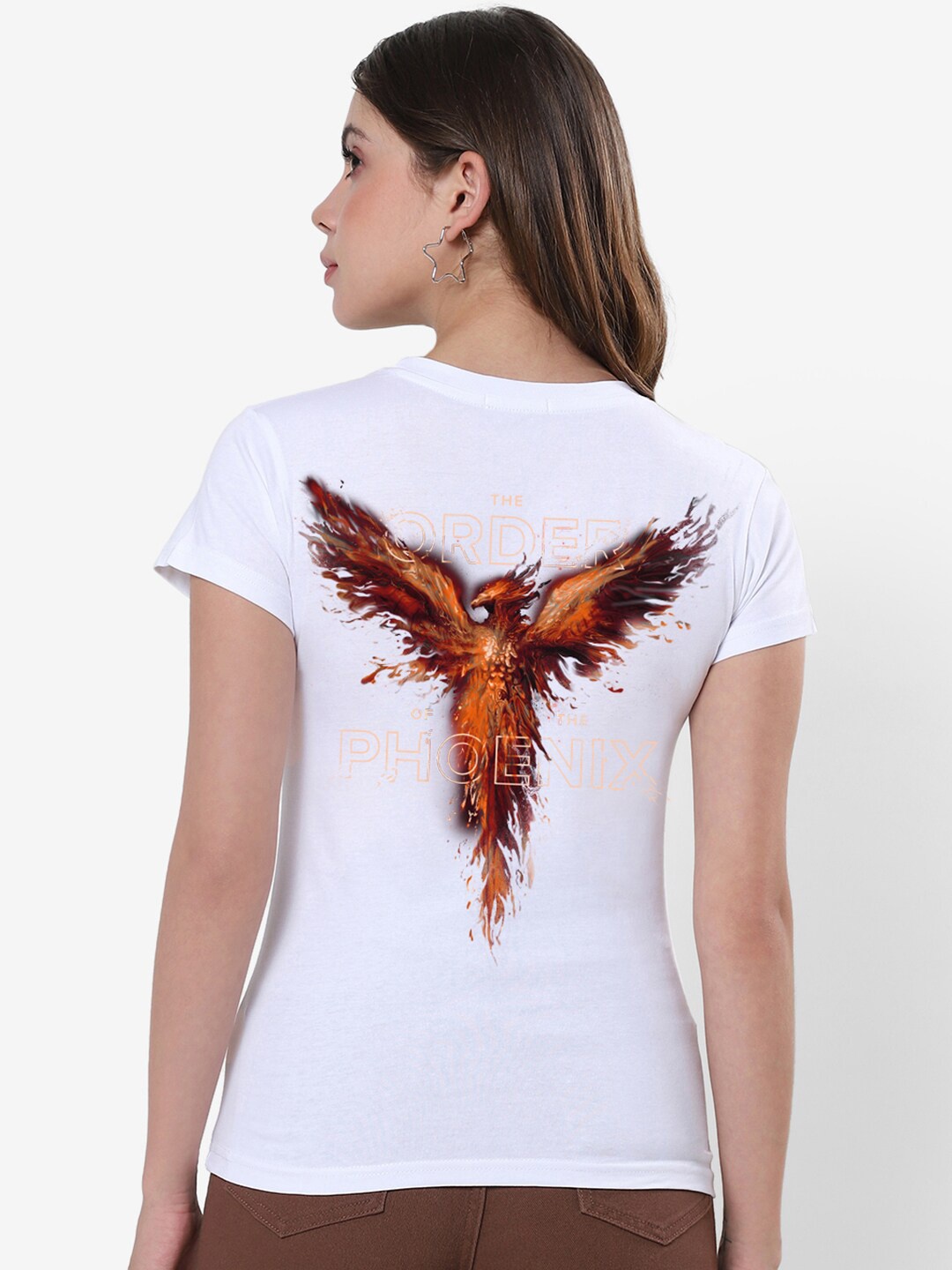 

Bewakoof White Harry Potter Graphic Printed Cotton T-shirt
