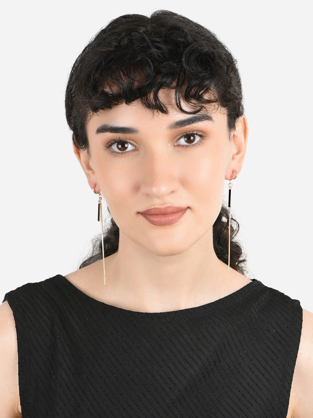

ToniQ Gold-Plated Geometric Drop Earrings