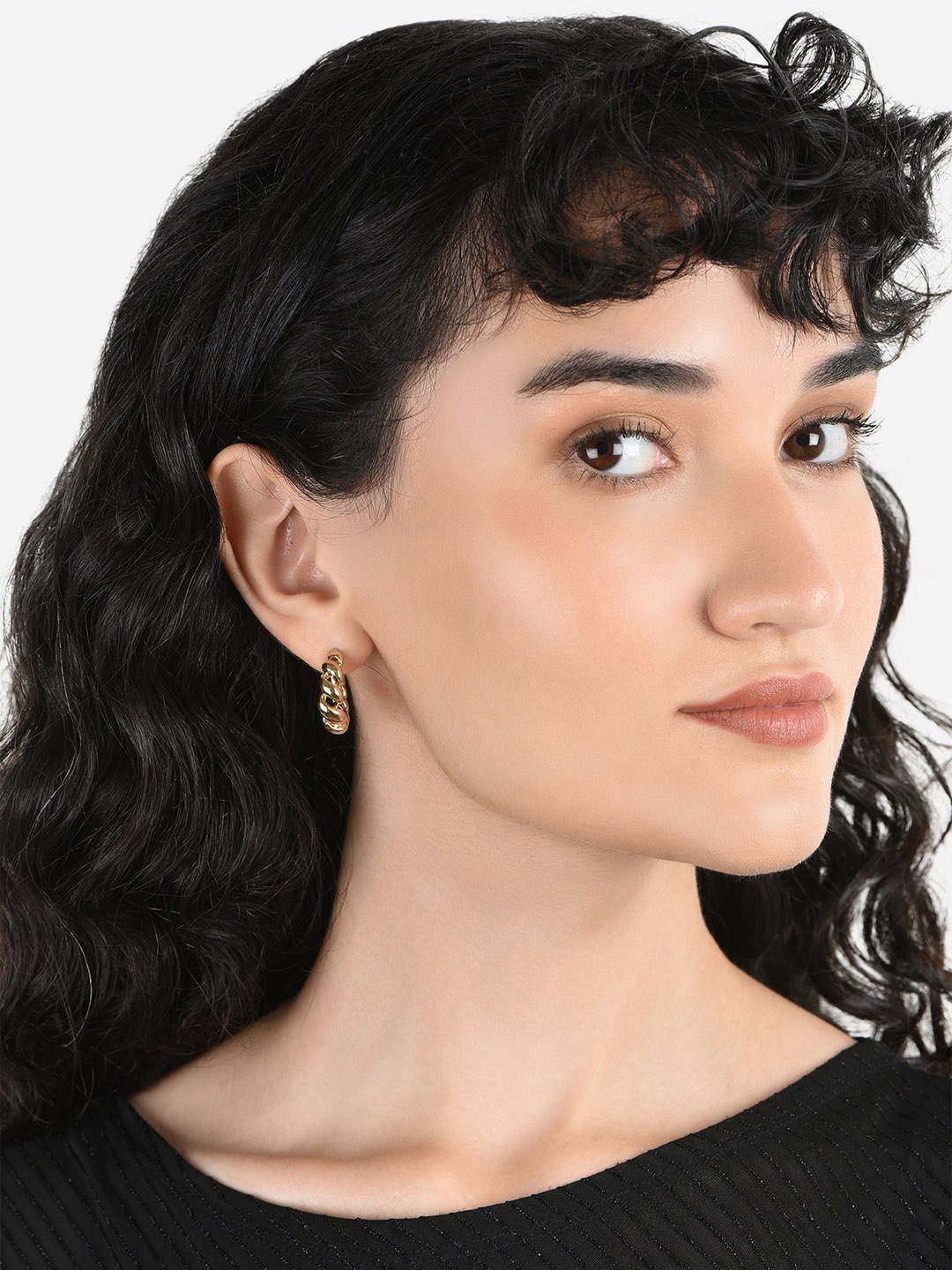 

ToniQ Gold-Plated Geometric Hoop Earrings