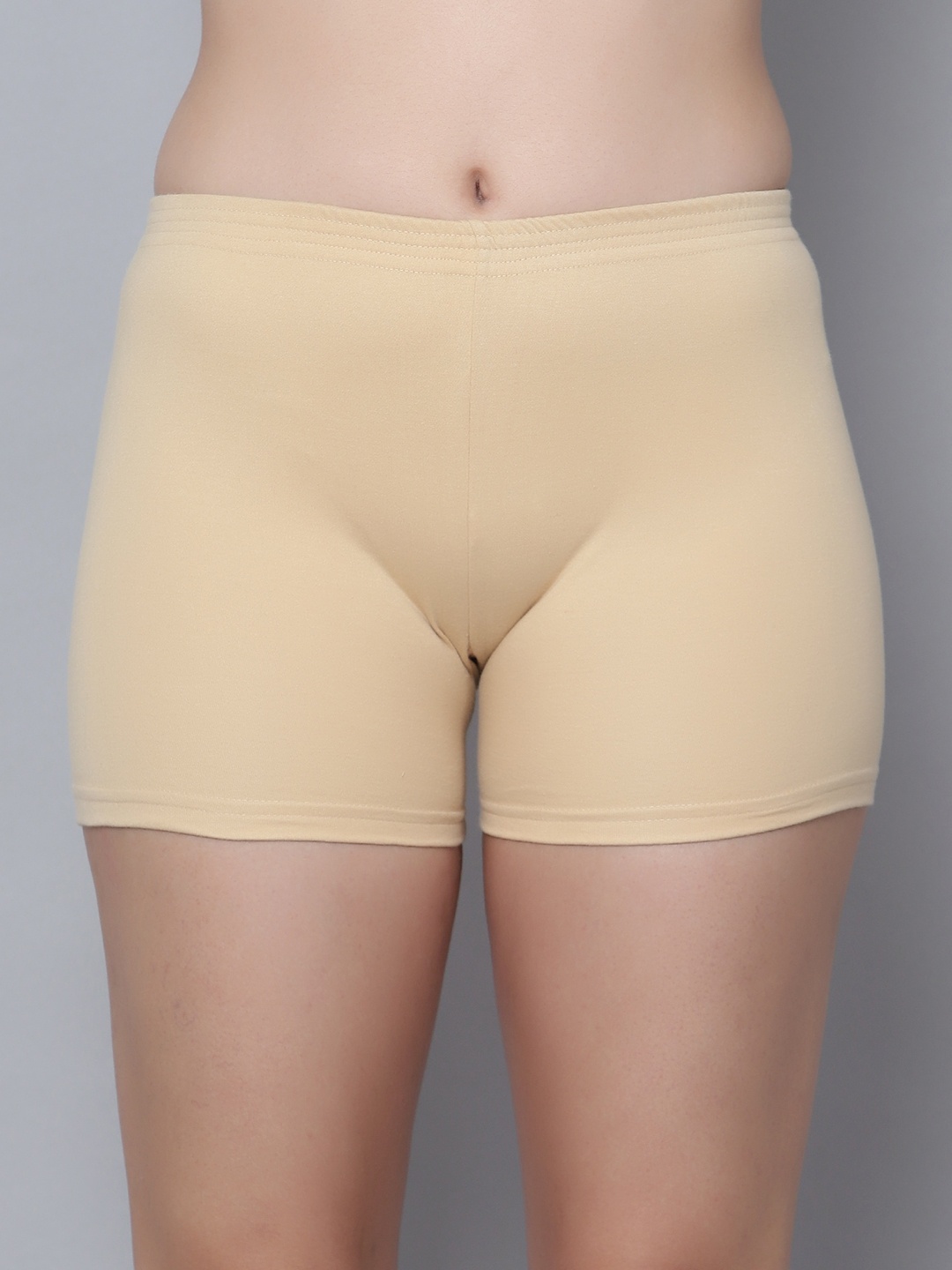 

Aimly Women Skinny Fit Cycling Sports Shorts, Beige