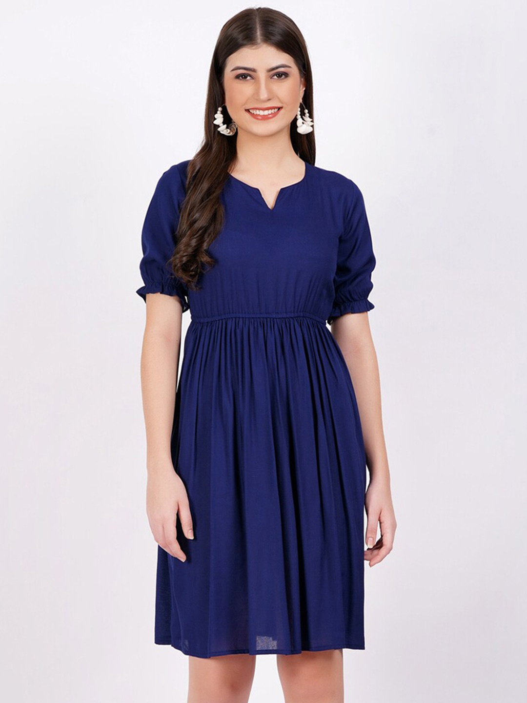 

DRESSAR V-Neck A-Line Dress, Blue