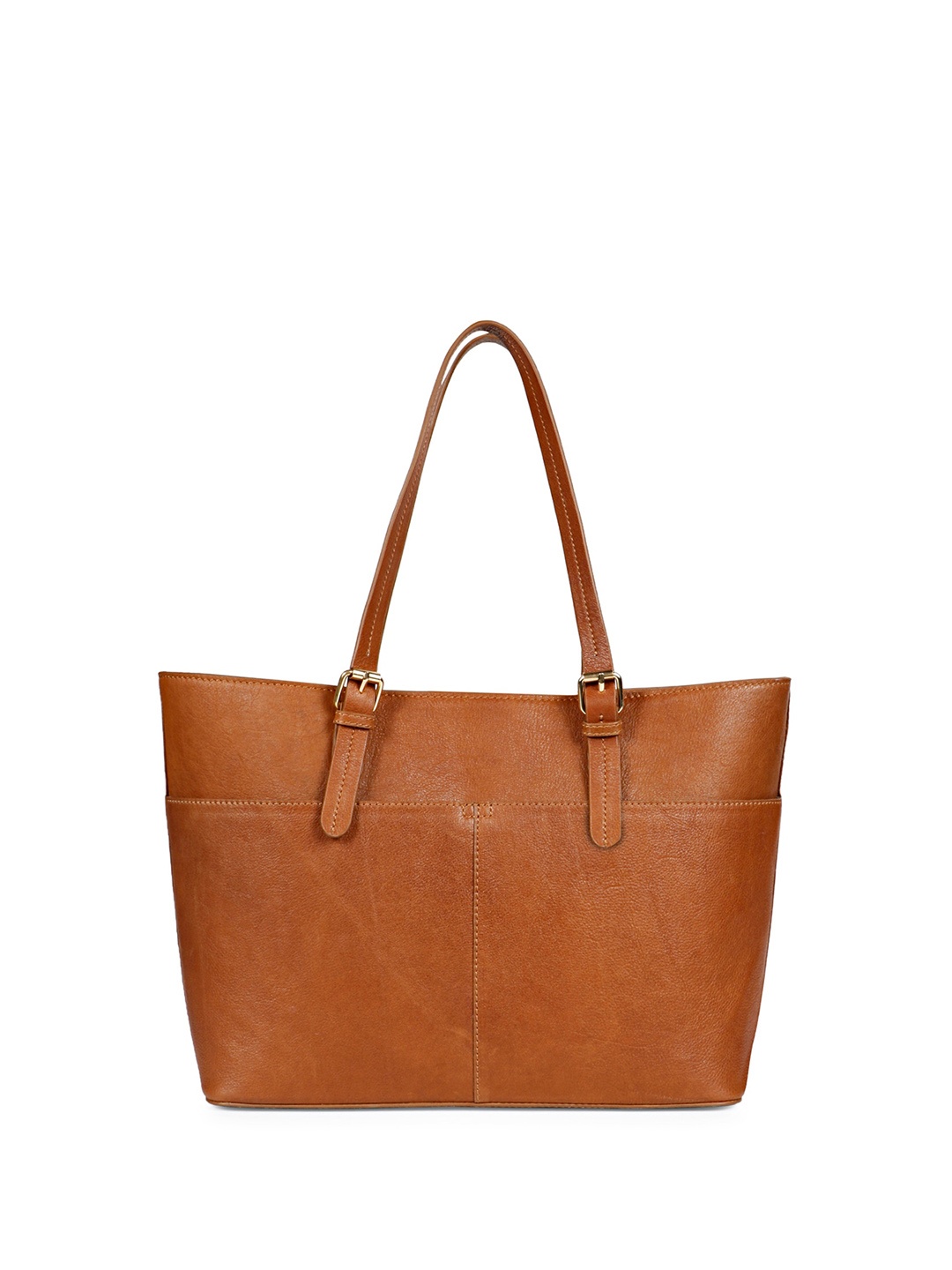 

Favore Leather Structured Shoulder Bag, Tan