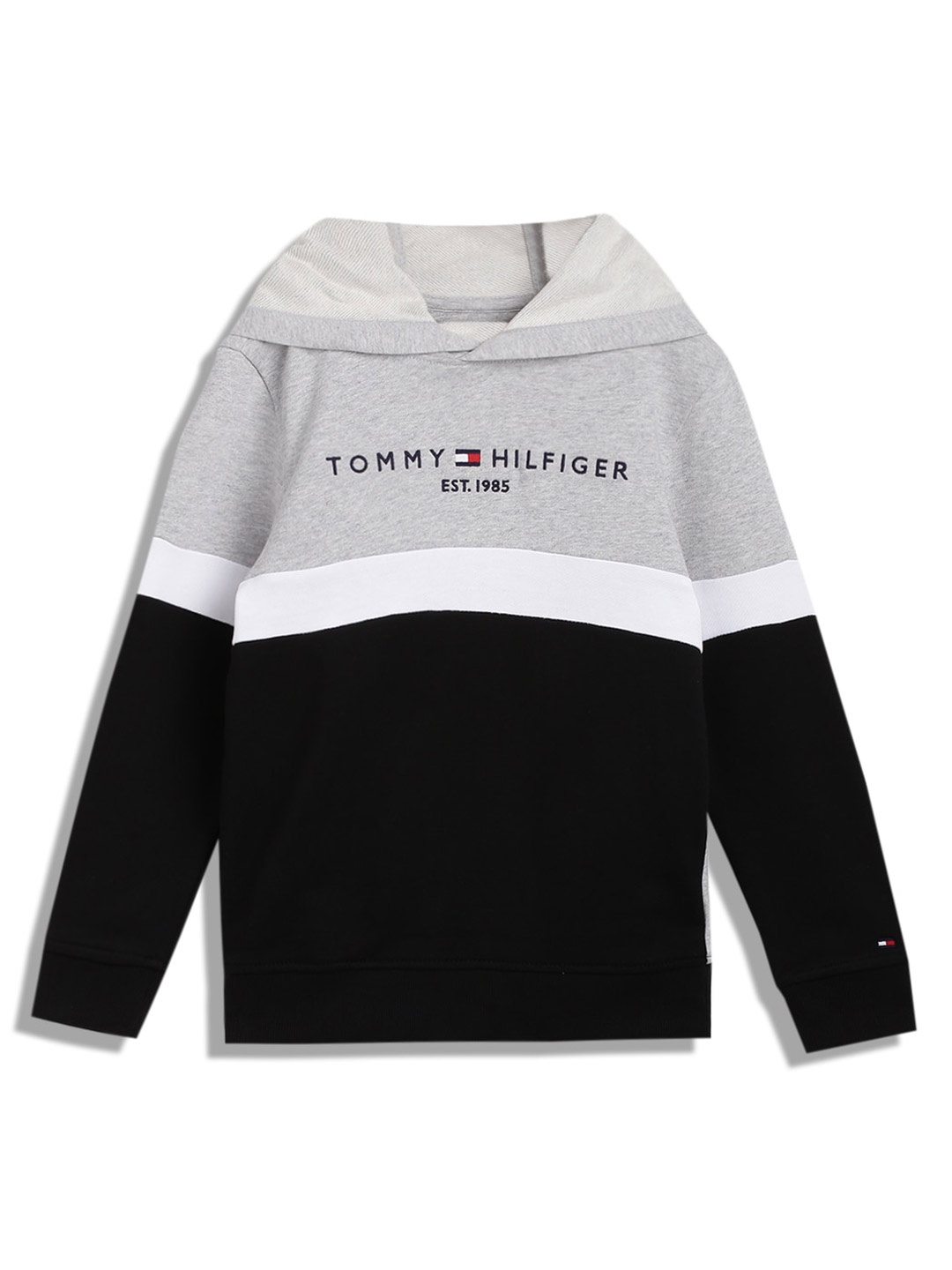 

Tommy Hilfiger Boys Colourblocked Hooded Pure Cotton Sweatshirt, Multi